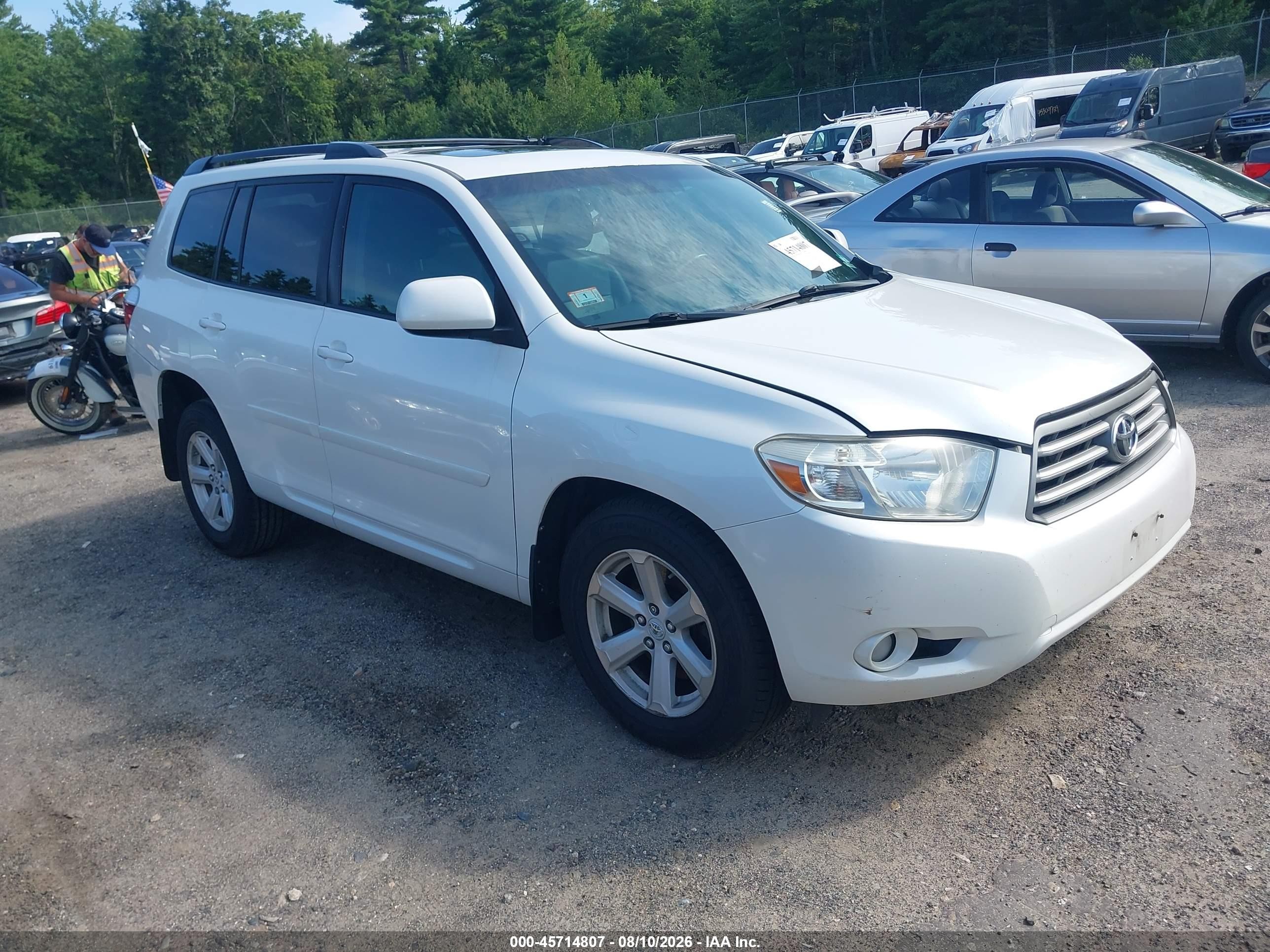 2010 Toyota Highlander Se V6 Белый vin: 5TDJK3EH1AS039208