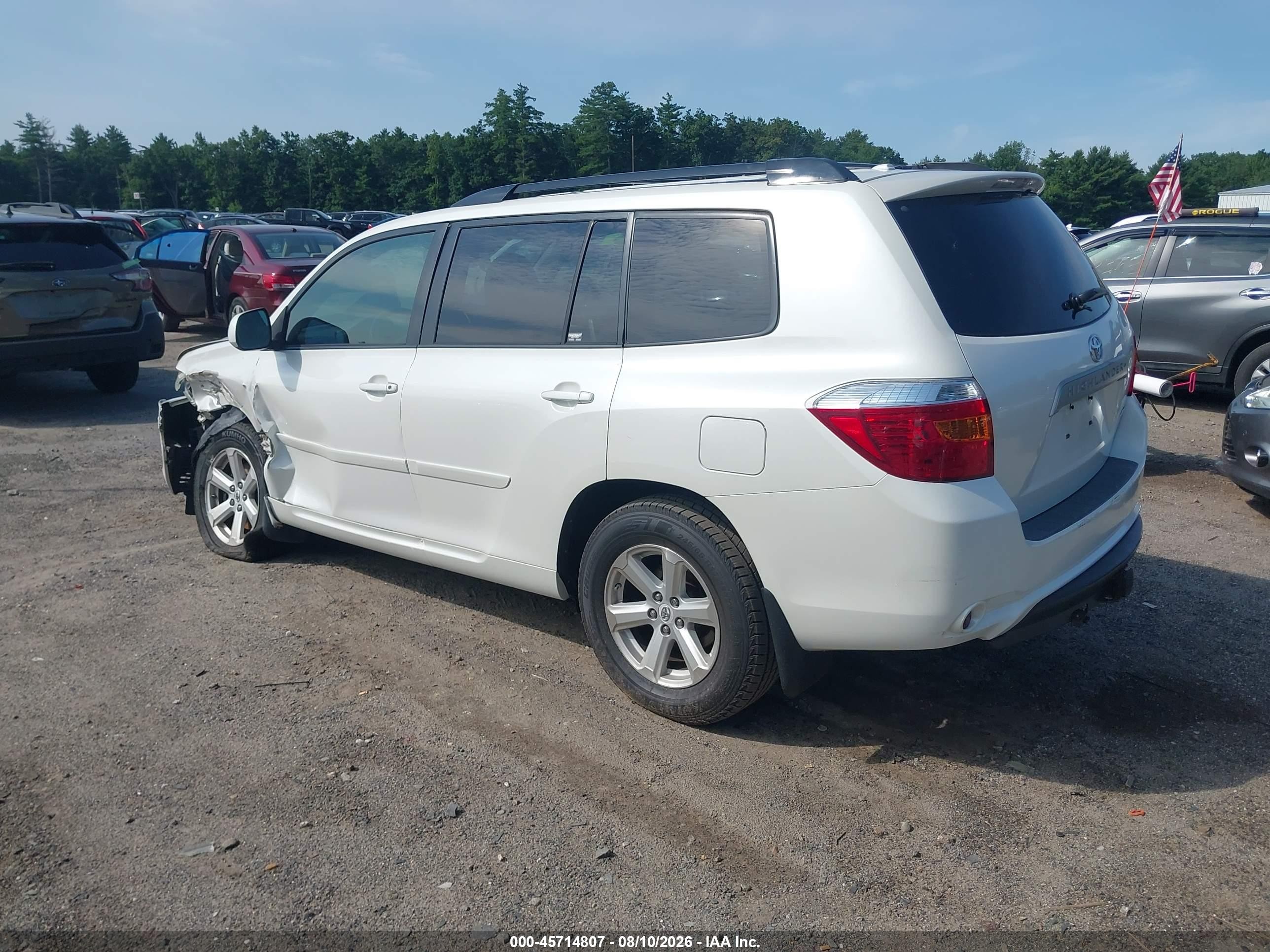 2010 Toyota Highlander Se V6 Белый vin: 5TDJK3EH1AS039208