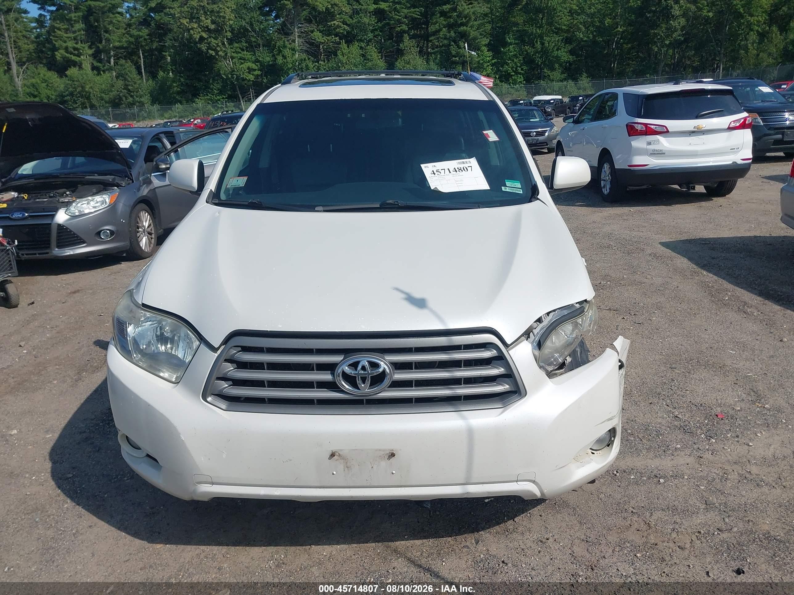 2010 Toyota Highlander Se V6 Белый vin: 5TDJK3EH1AS039208