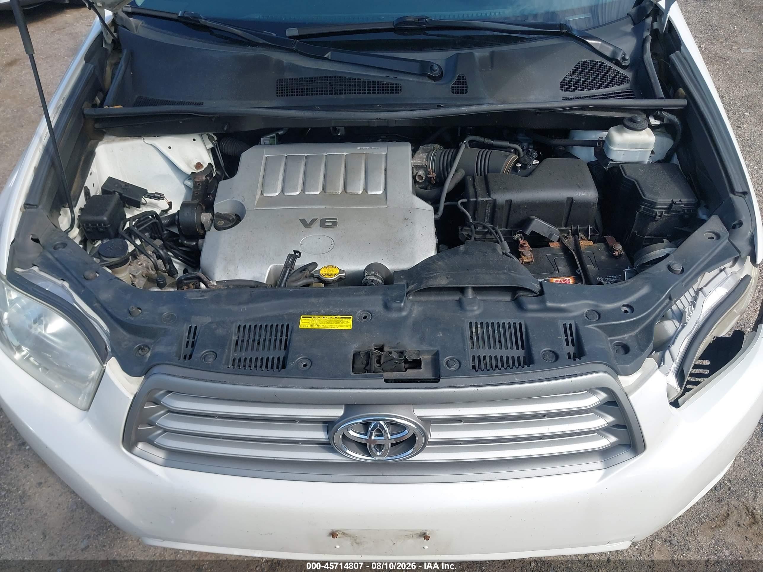 2010 Toyota Highlander Se V6 Белый vin: 5TDJK3EH1AS039208