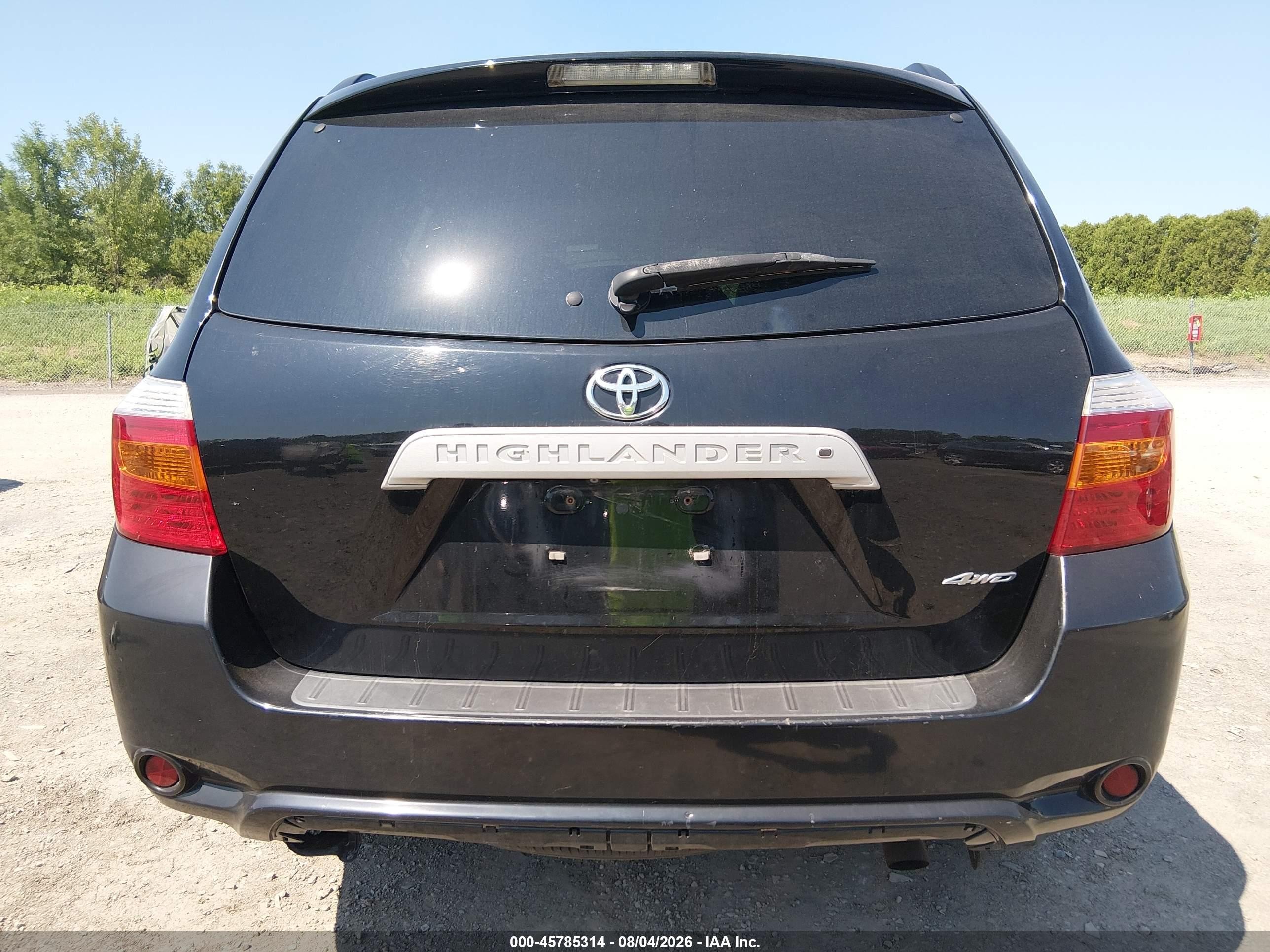 2010 Toyota Highlander Se V6 Black vin: 5TDJK3EH1AS040181