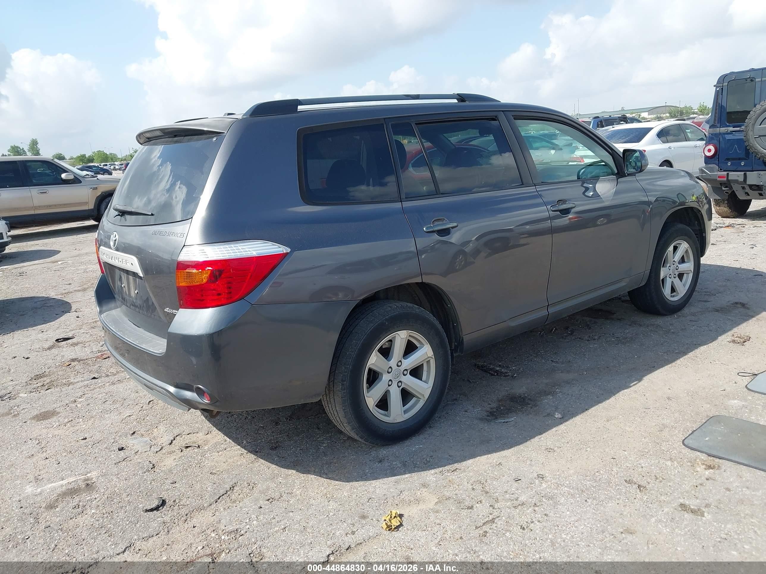 2010 Toyota Highlander Se V6 Gray vin: 5TDJK3EH2AS009876