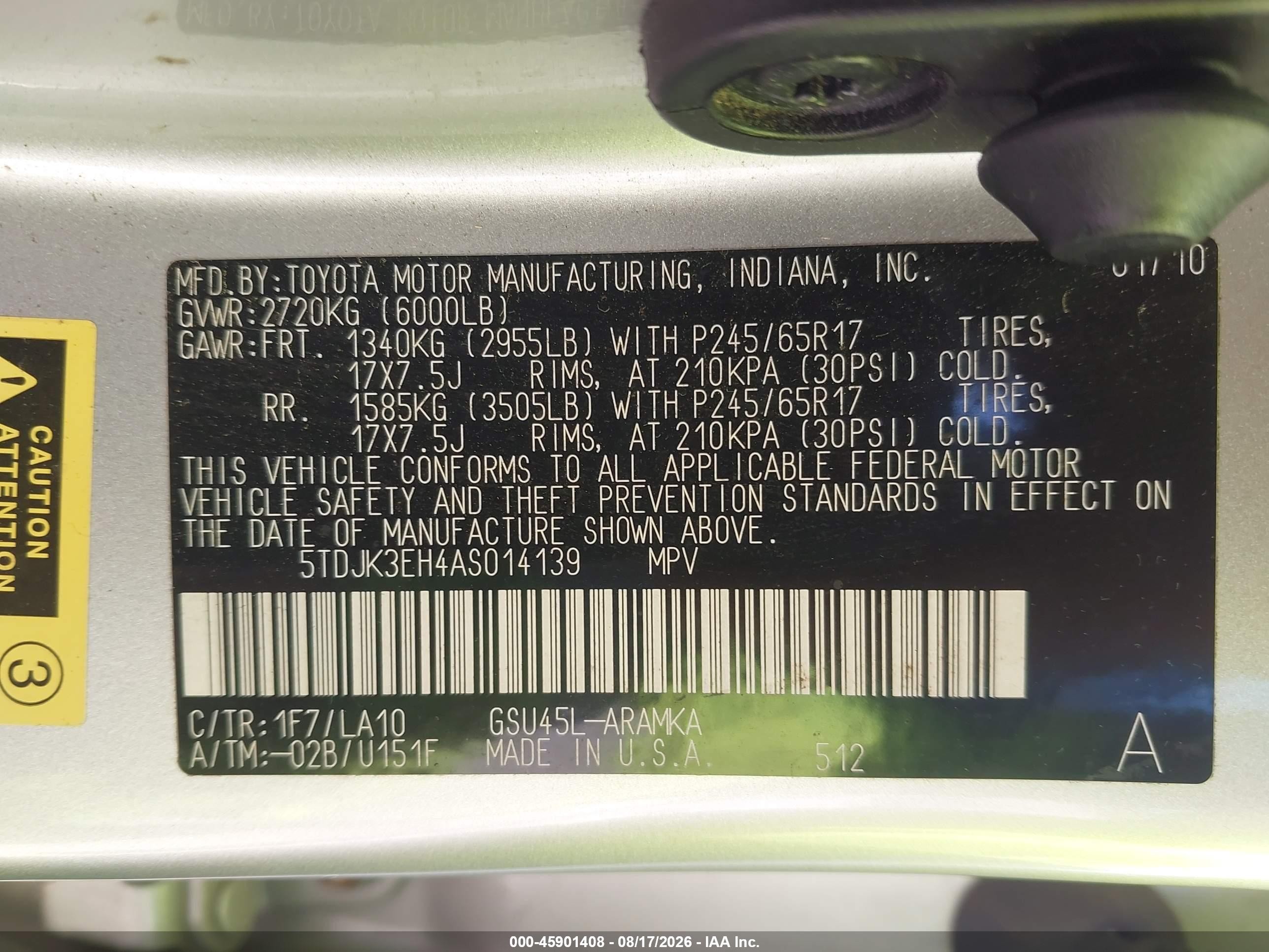 2010 Toyota Highlander Se V6 Серебряный vin: 5TDJK3EH4AS014139