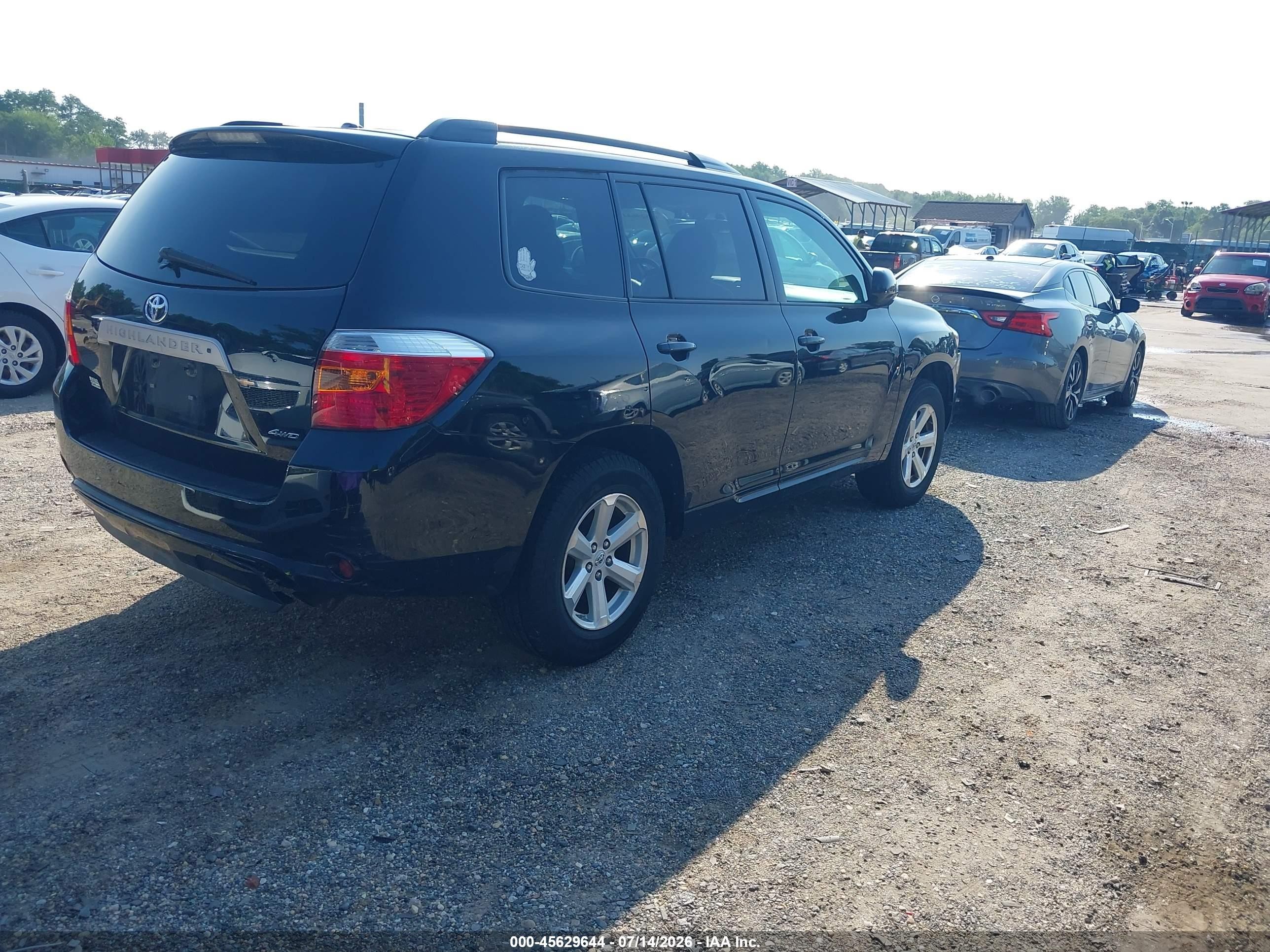 2010 Toyota Highlander Se V6 Black vin: 5TDJK3EH4AS039168