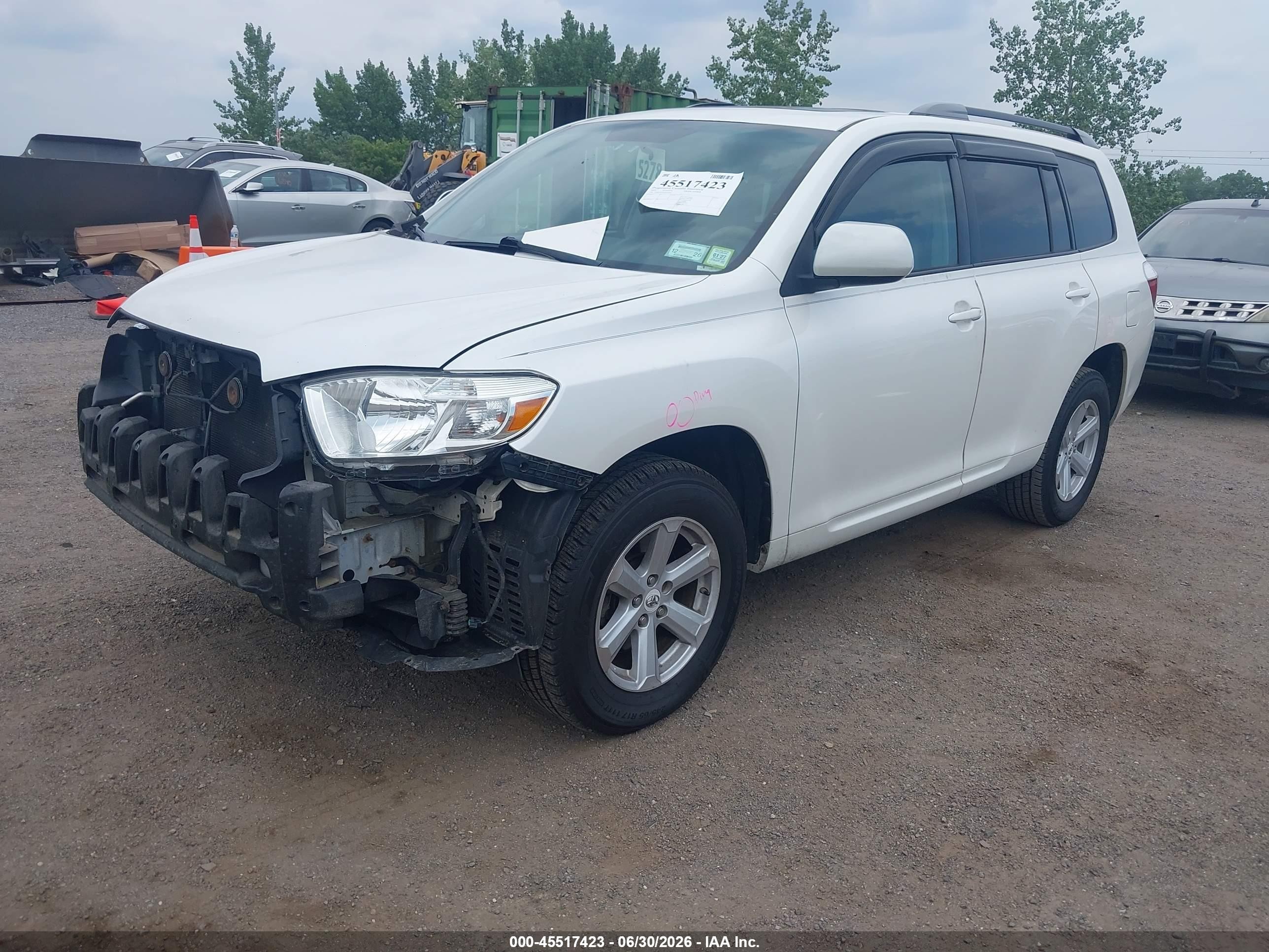 2010 Toyota Highlander Se V6 White vin: 5TDJK3EH5AS035954