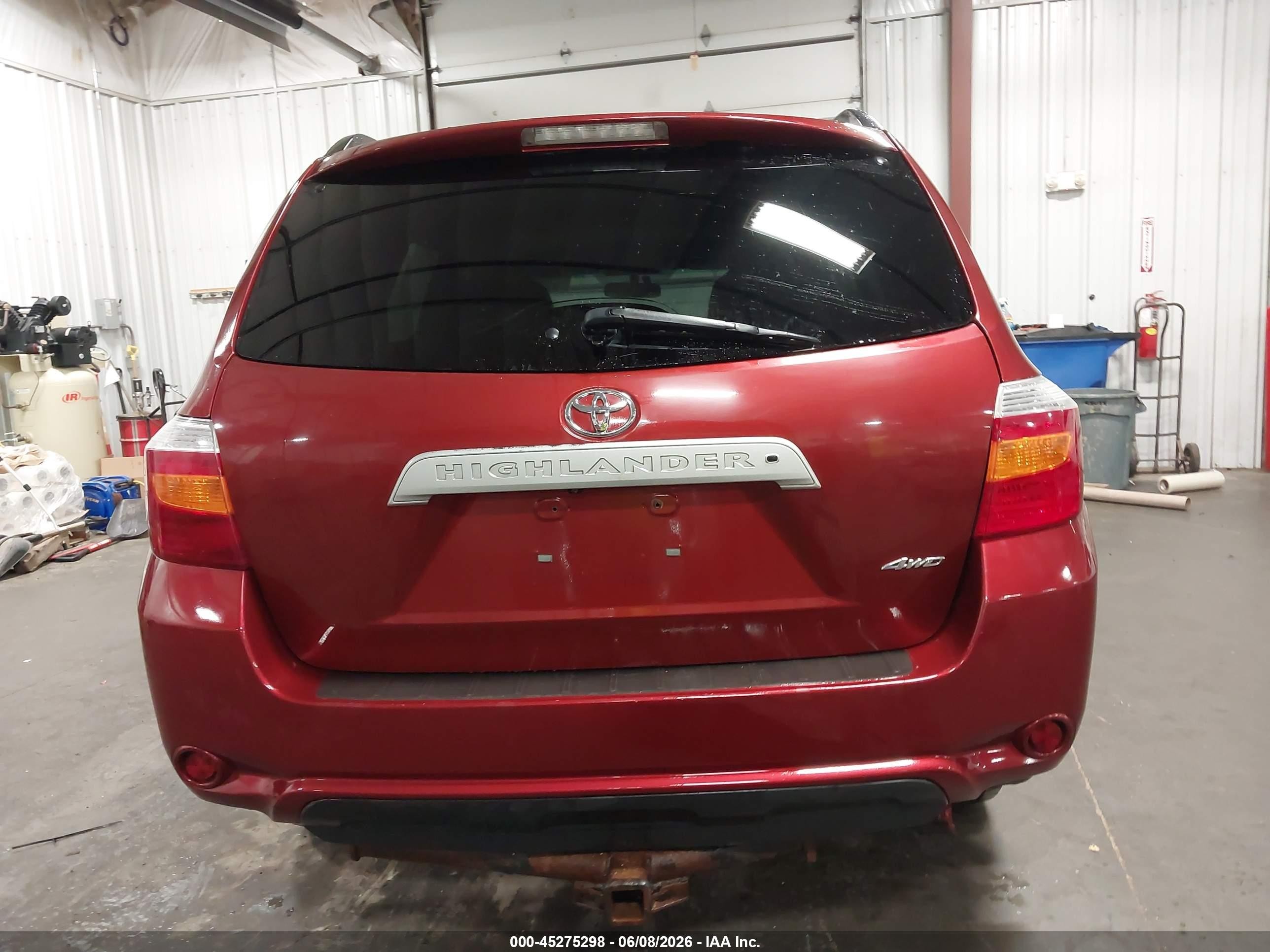2010 Toyota Highlander Se V6 Red vin: 5TDJK3EH7AS025765