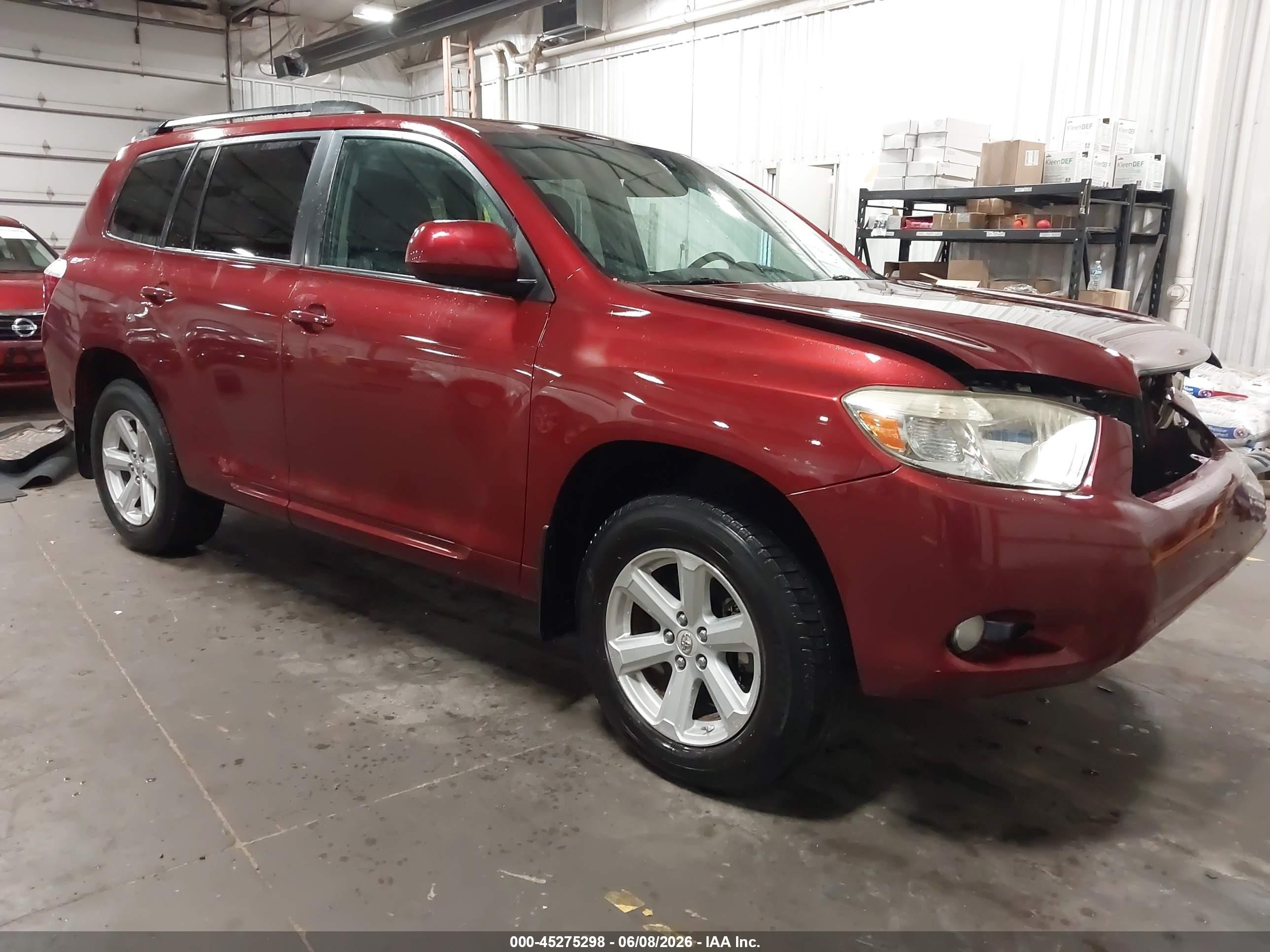 2010 Toyota Highlander Se V6 Red vin: 5TDJK3EH7AS025765