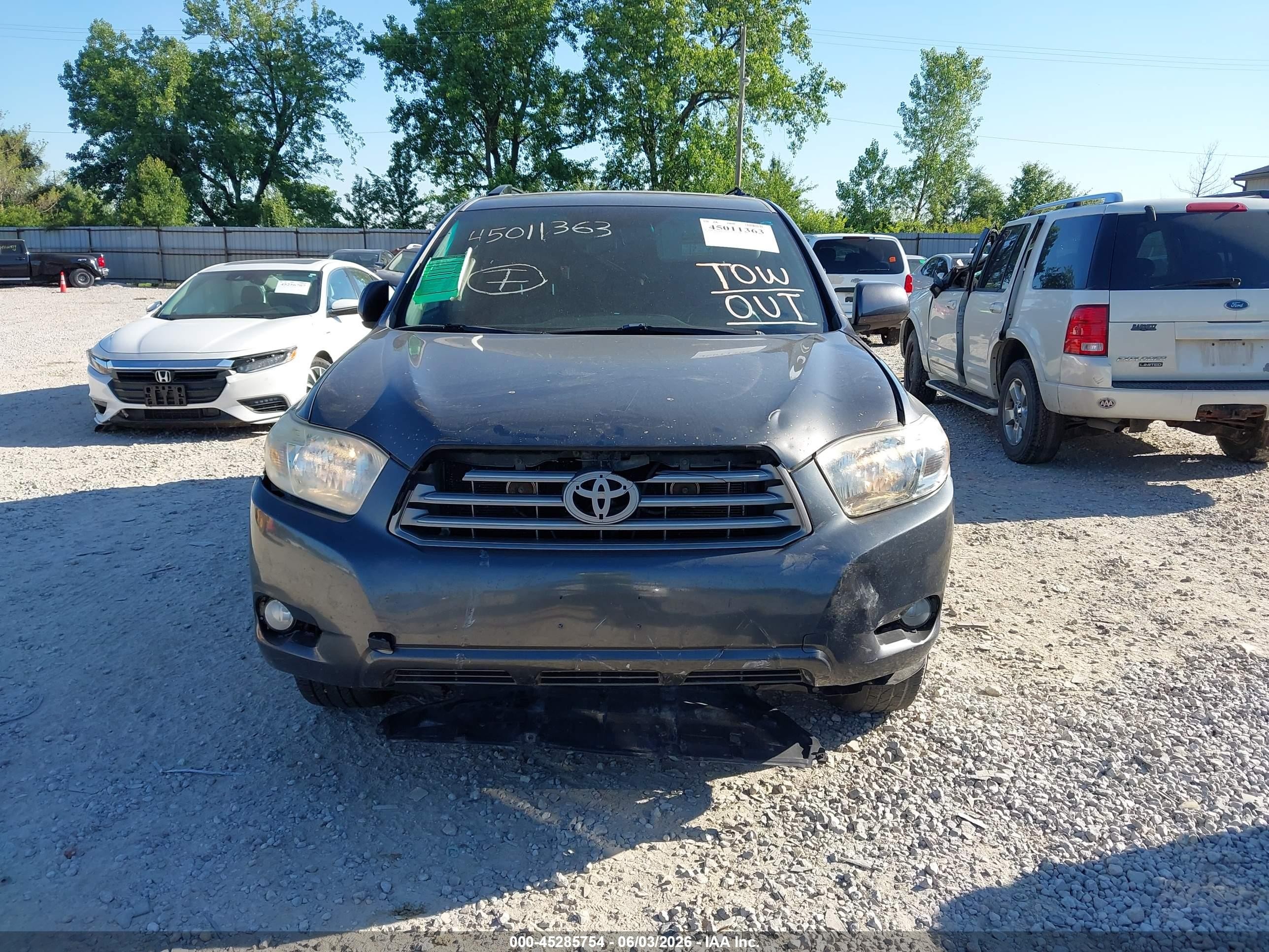 2010 Toyota Highlander Se V6 Gray vin: 5TDJK3EH7AS037723