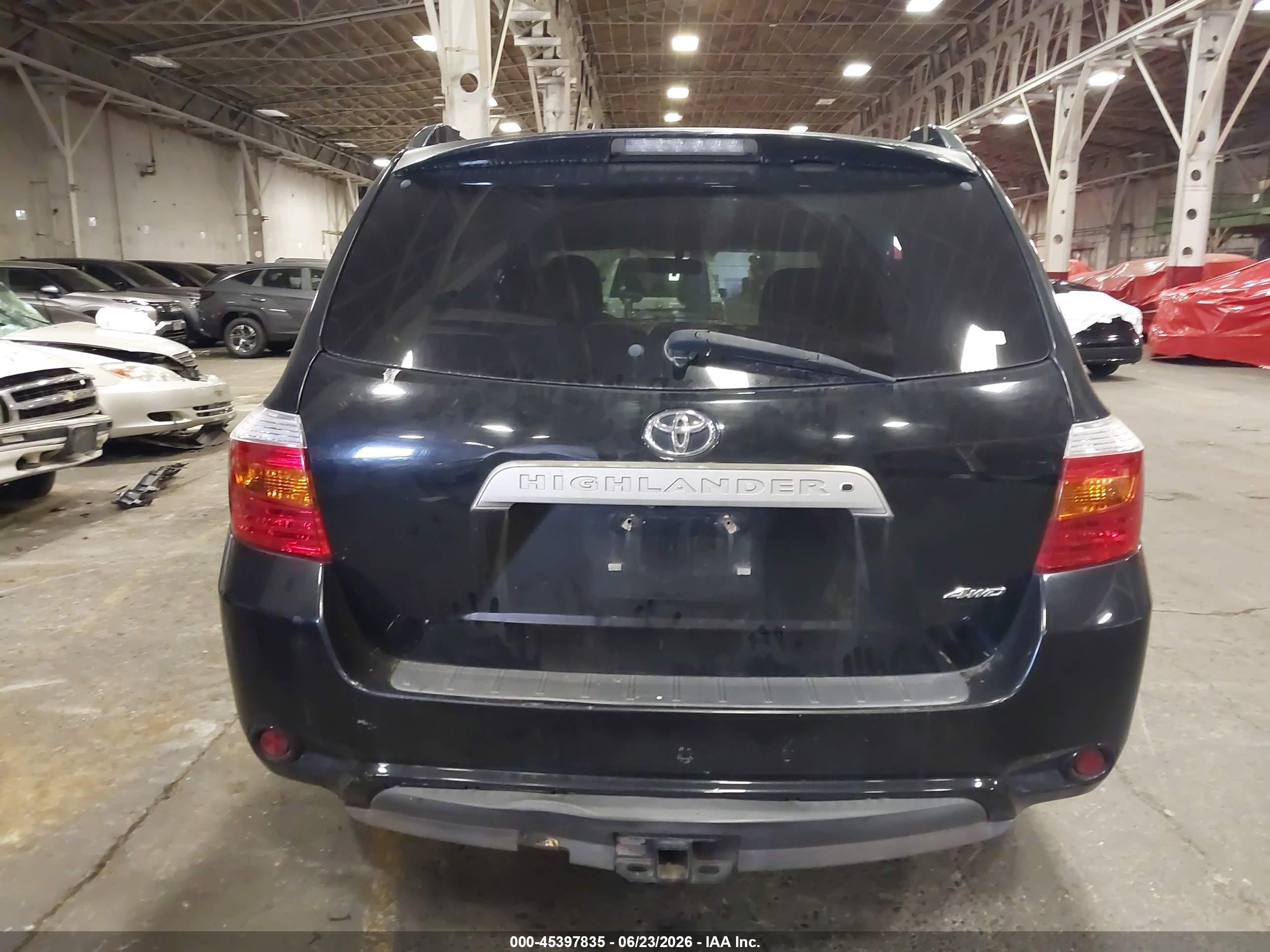 2010 Toyota Highlander Se V6 Black vin: 5TDJK3EH8AS030098