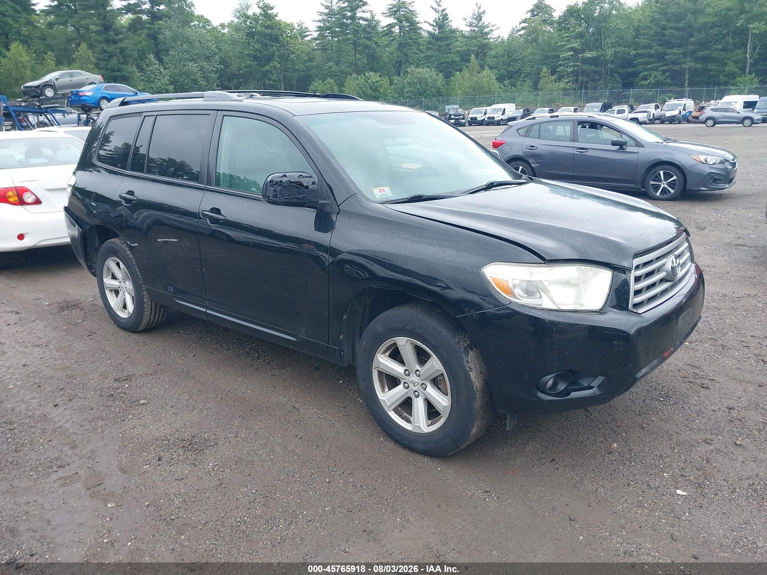 2010 Toyota Highlander Se V6 Black vin: 5TDJK3EH8AS035169