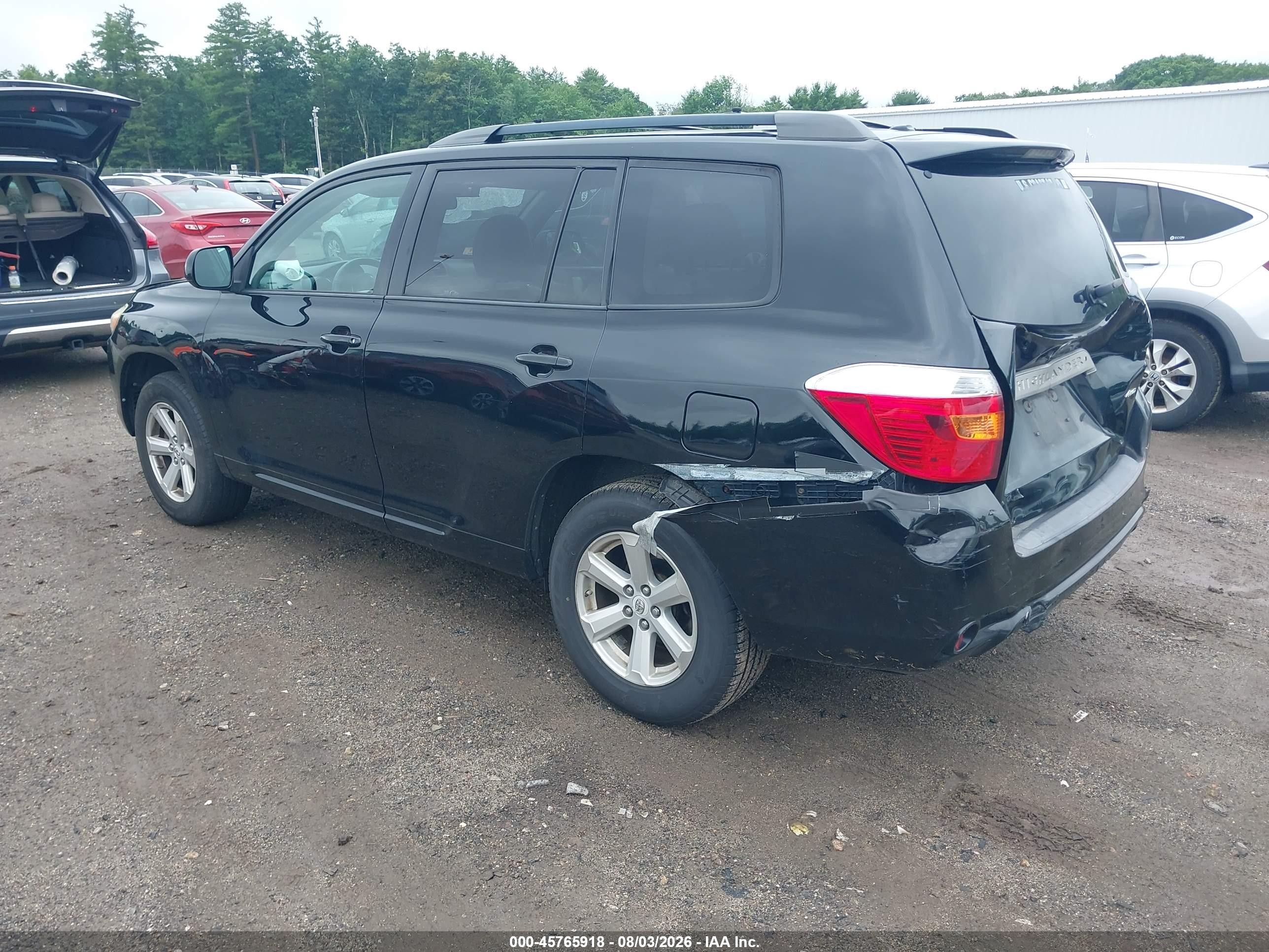 2010 Toyota Highlander Se V6 Black vin: 5TDJK3EH8AS035169