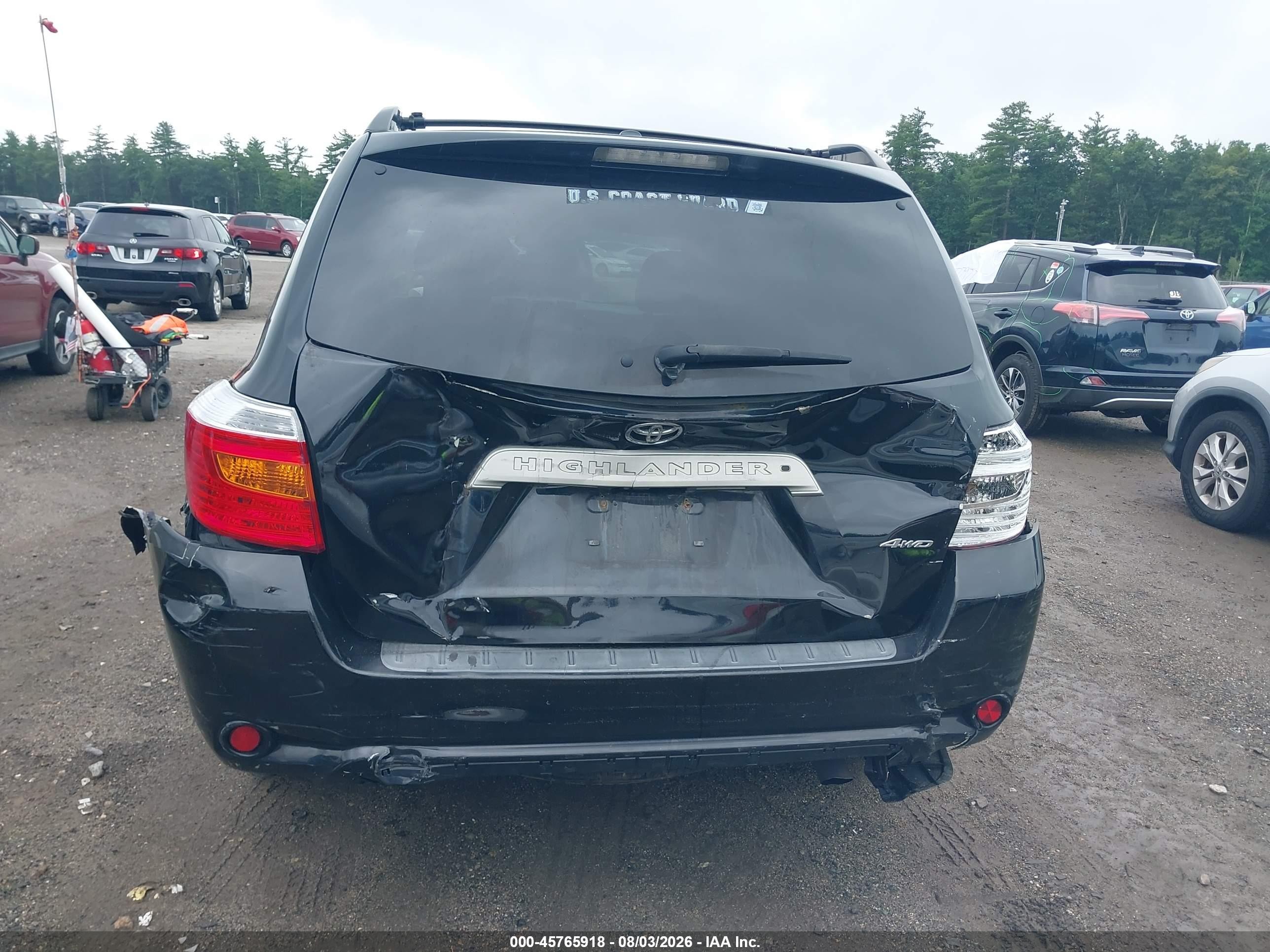 2010 Toyota Highlander Se V6 Black vin: 5TDJK3EH8AS035169