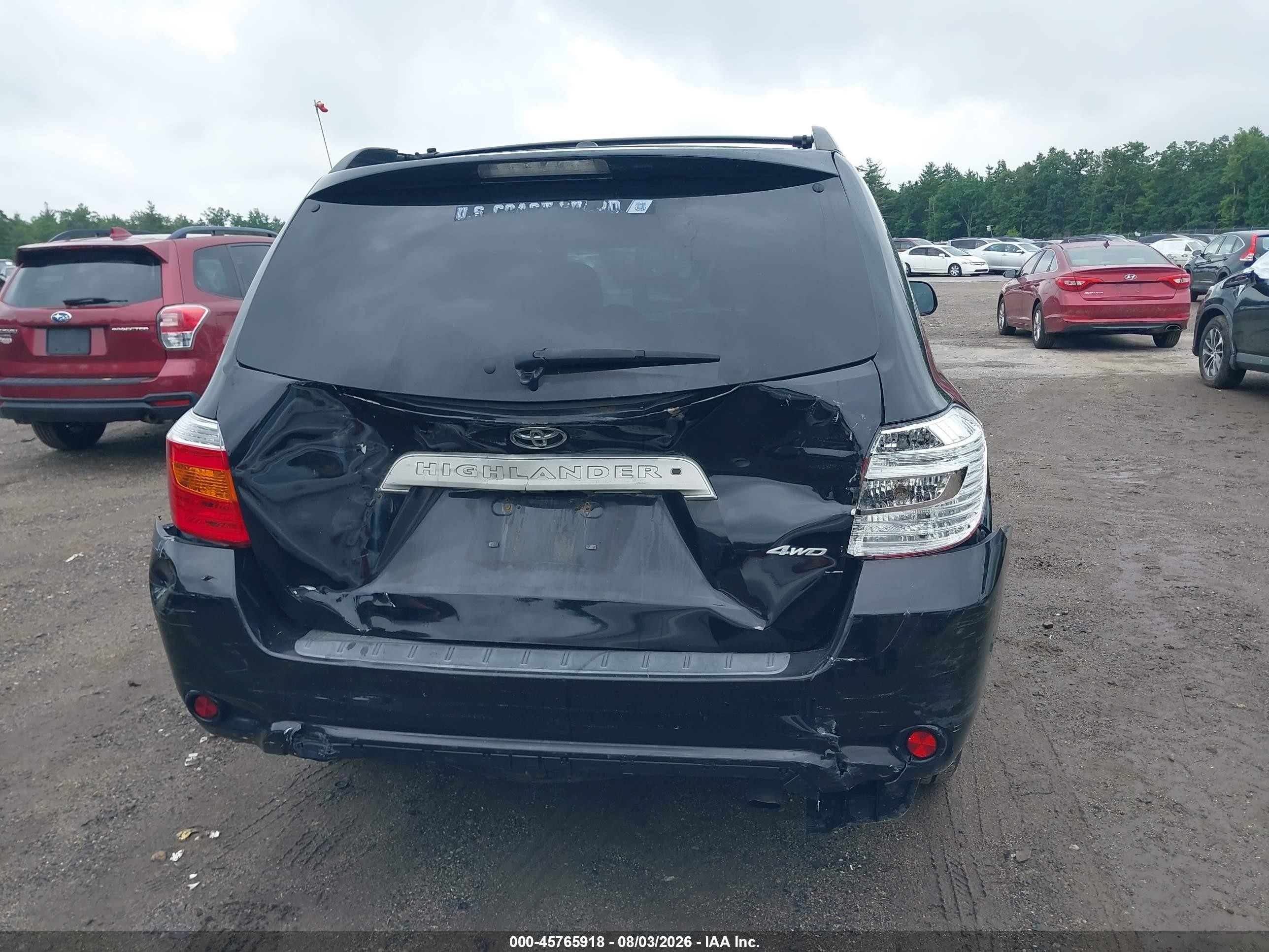 2010 Toyota Highlander Se V6 Black vin: 5TDJK3EH8AS035169