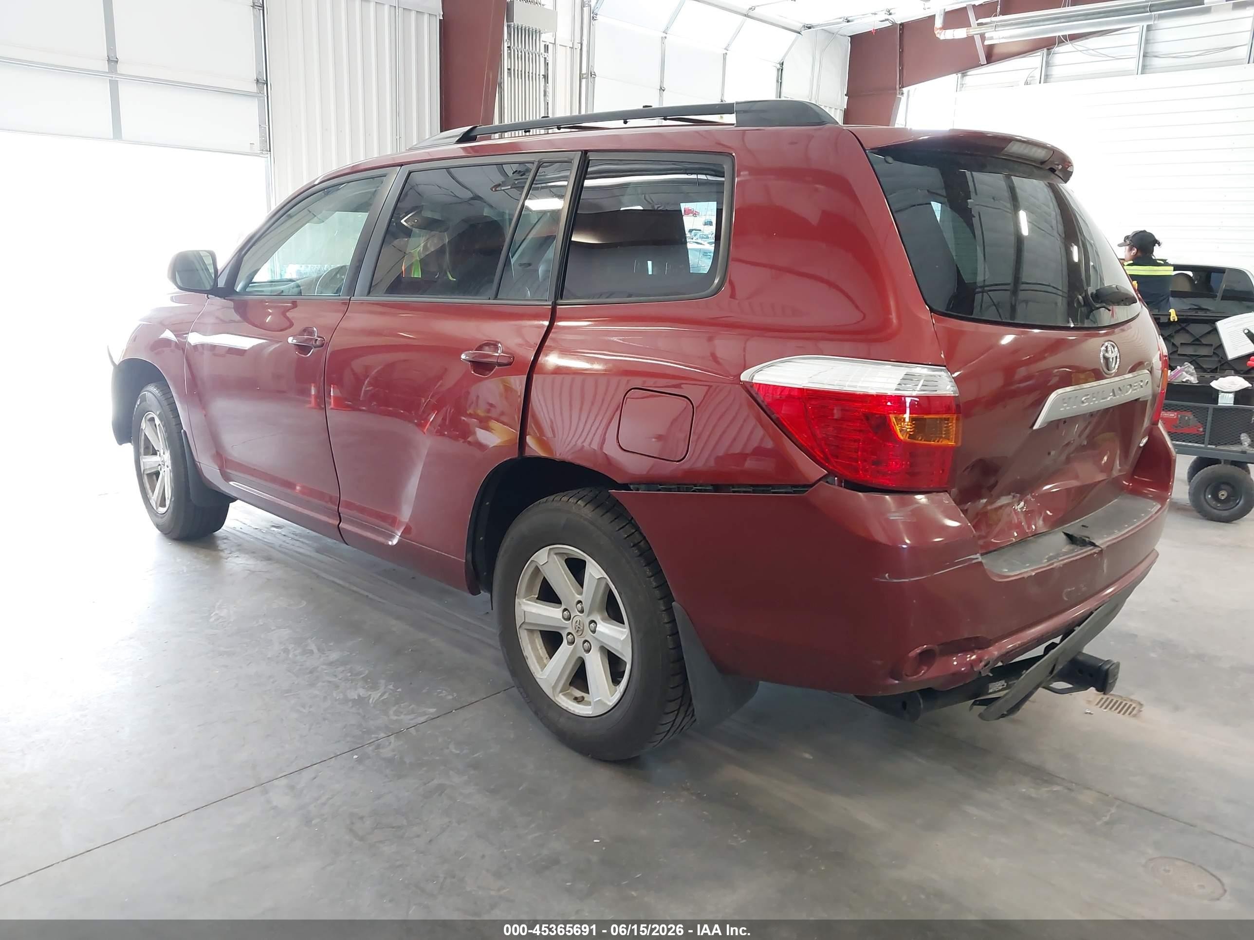 2010 Toyota Highlander Se V6 Red vin: 5TDJK3EH9AS032345
