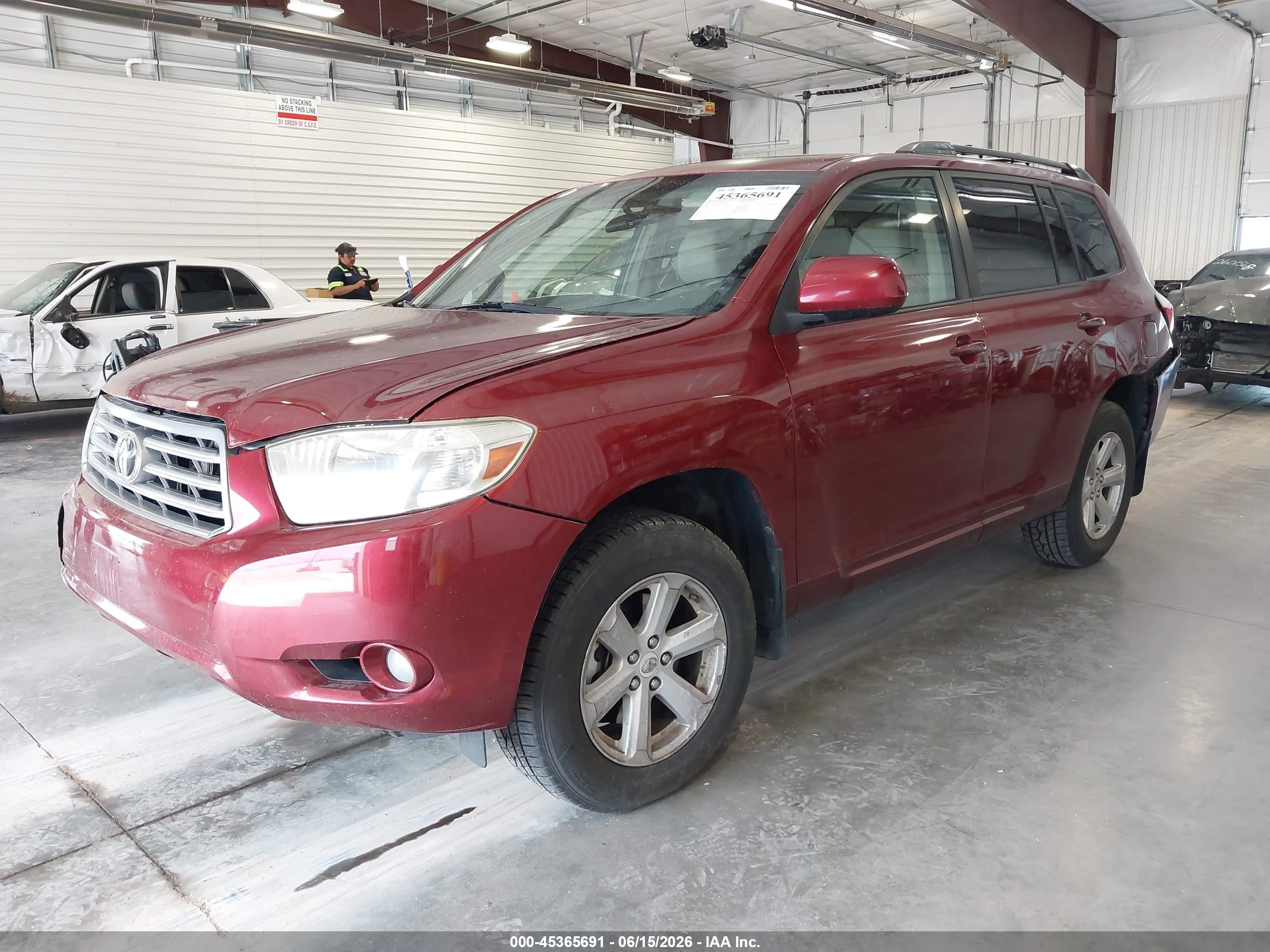 2010 Toyota Highlander Se V6 Red vin: 5TDJK3EH9AS032345