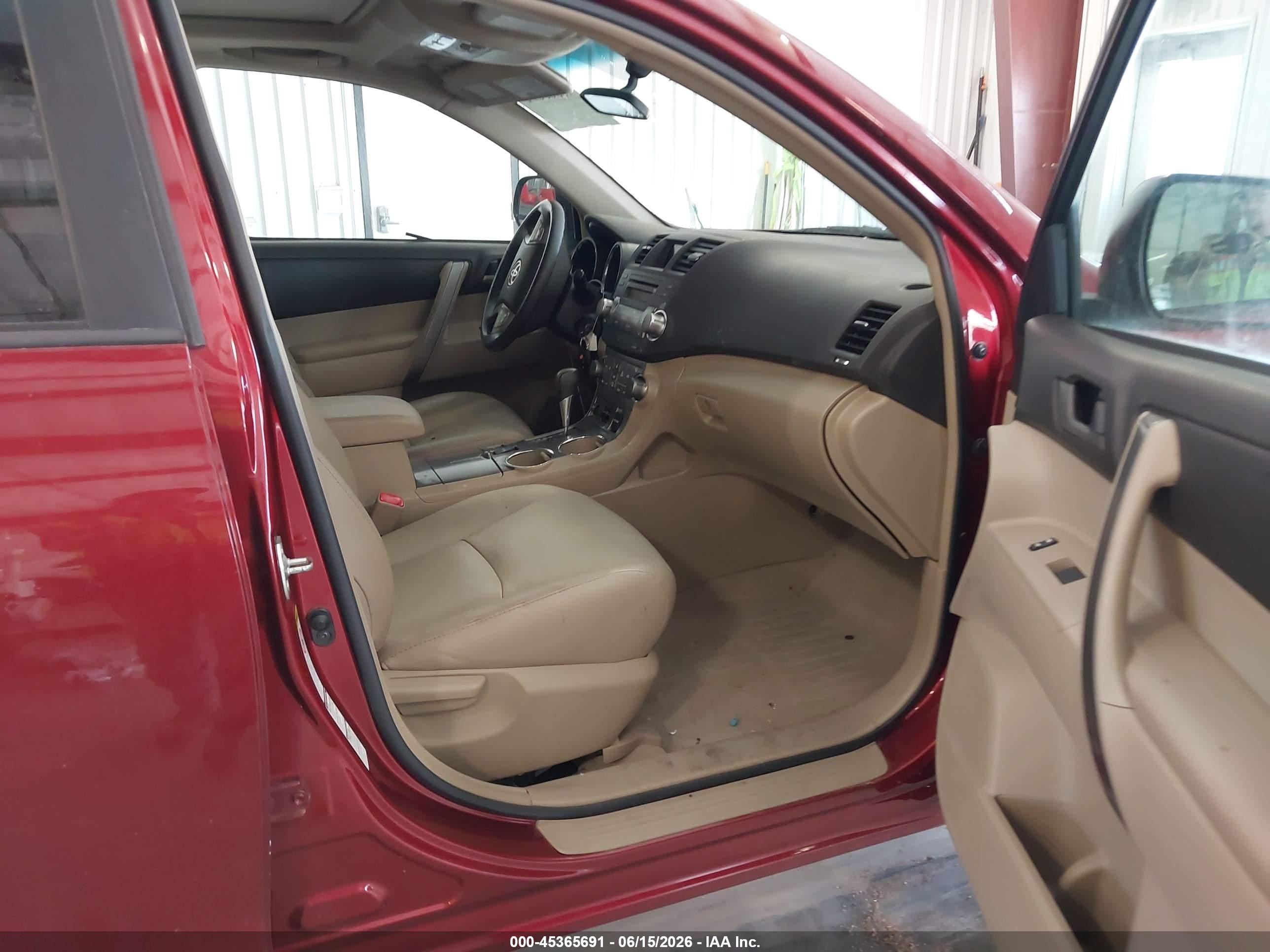 2010 Toyota Highlander Se V6 Red vin: 5TDJK3EH9AS032345