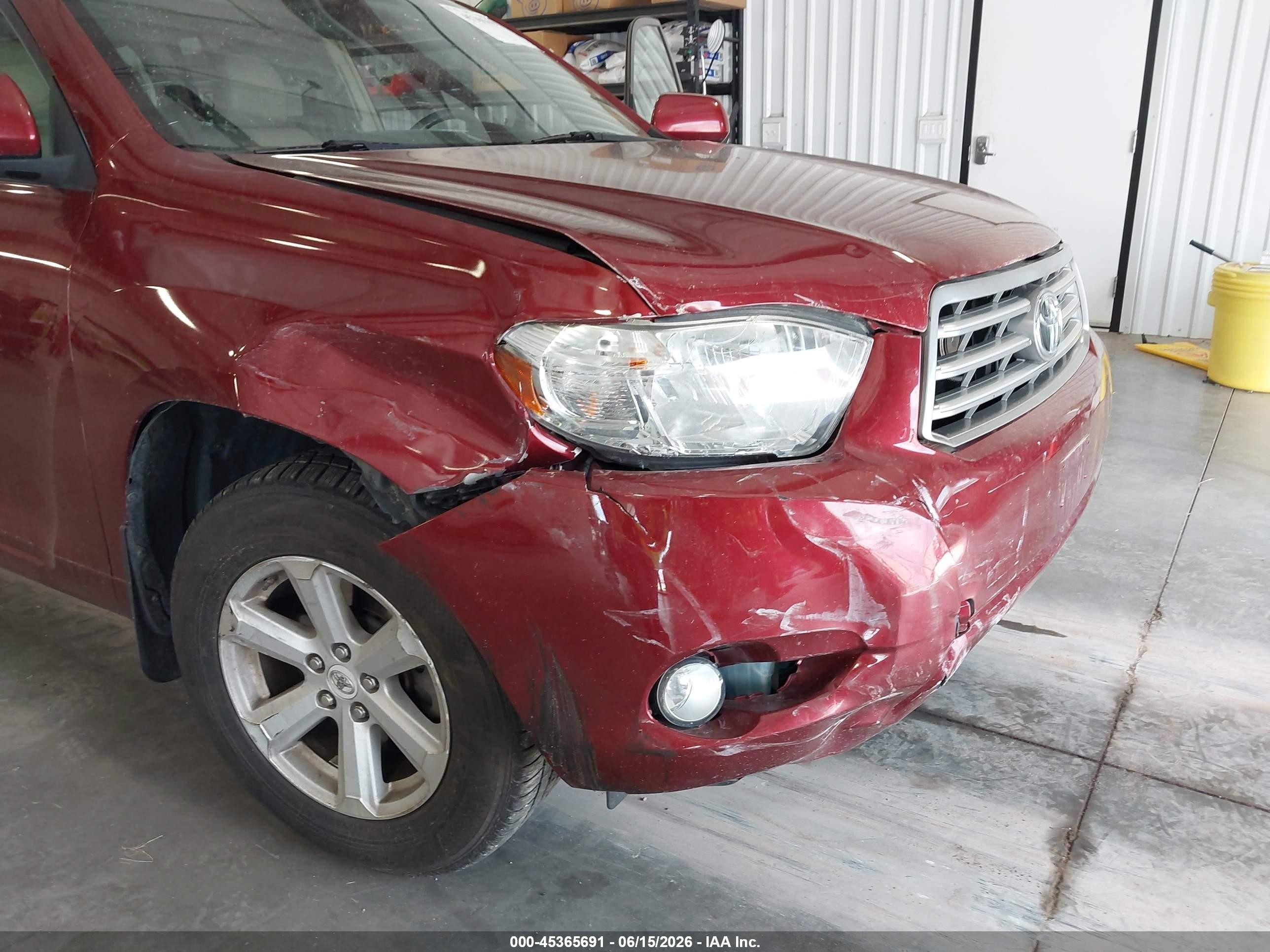 2010 Toyota Highlander Se V6 Red vin: 5TDJK3EH9AS032345