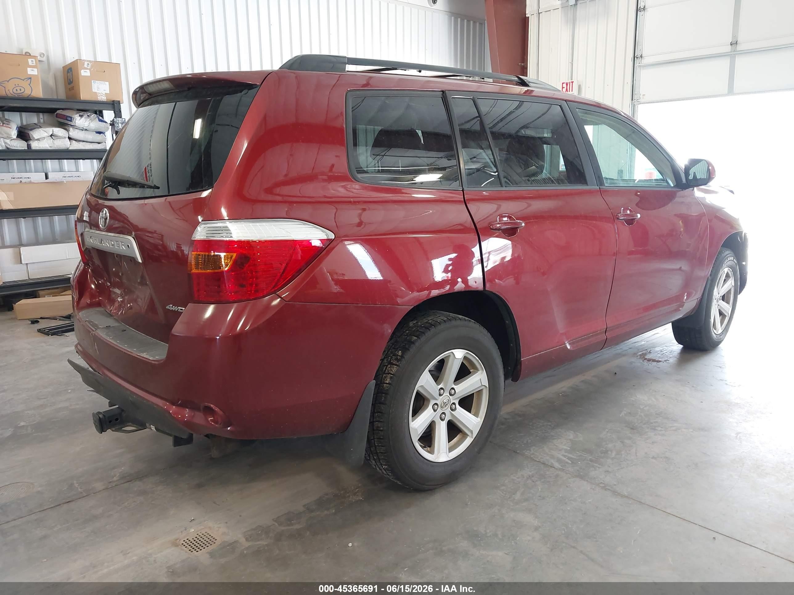 2010 Toyota Highlander Se V6 Red vin: 5TDJK3EH9AS032345