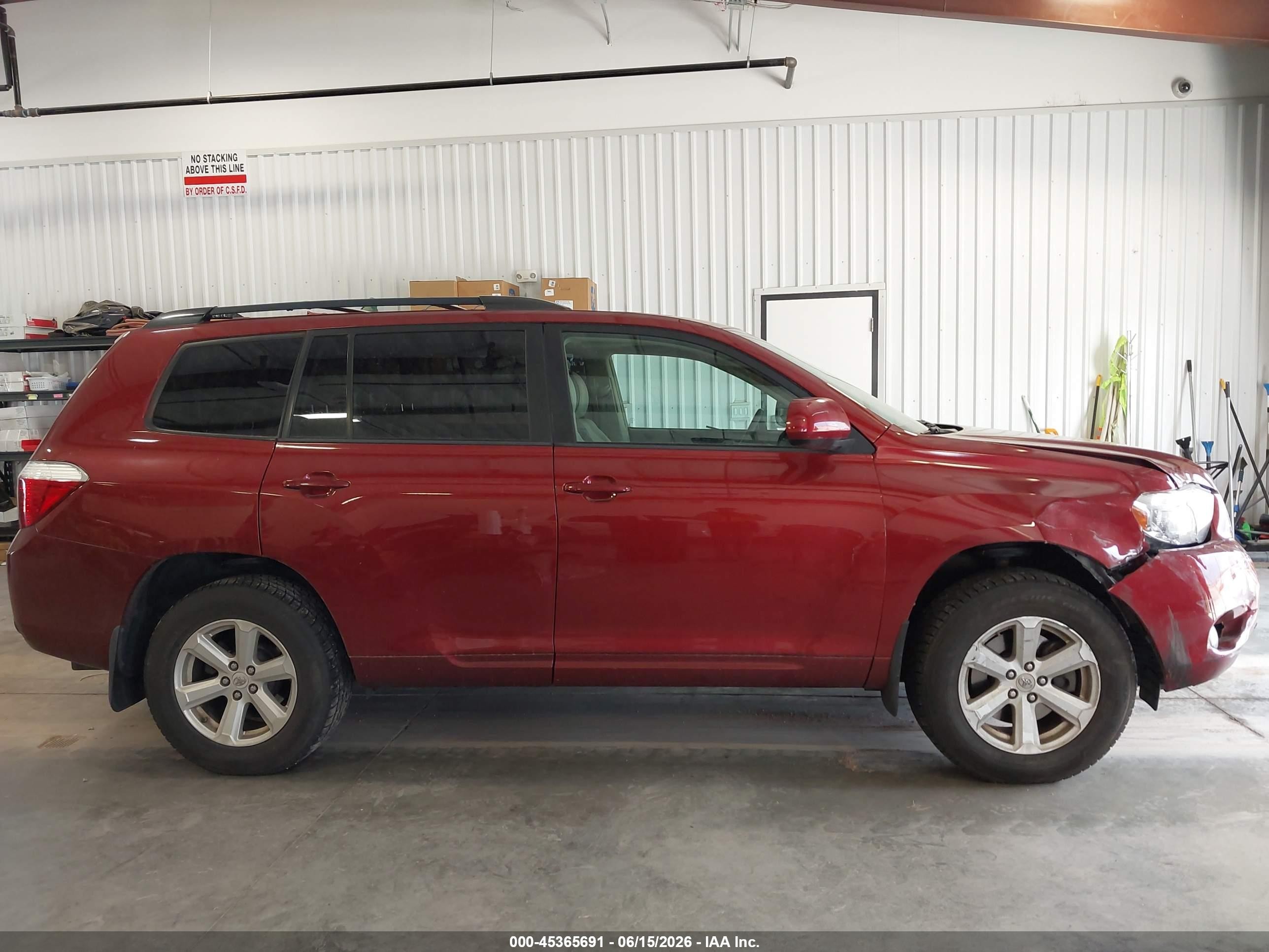 2010 Toyota Highlander Se V6 Red vin: 5TDJK3EH9AS032345