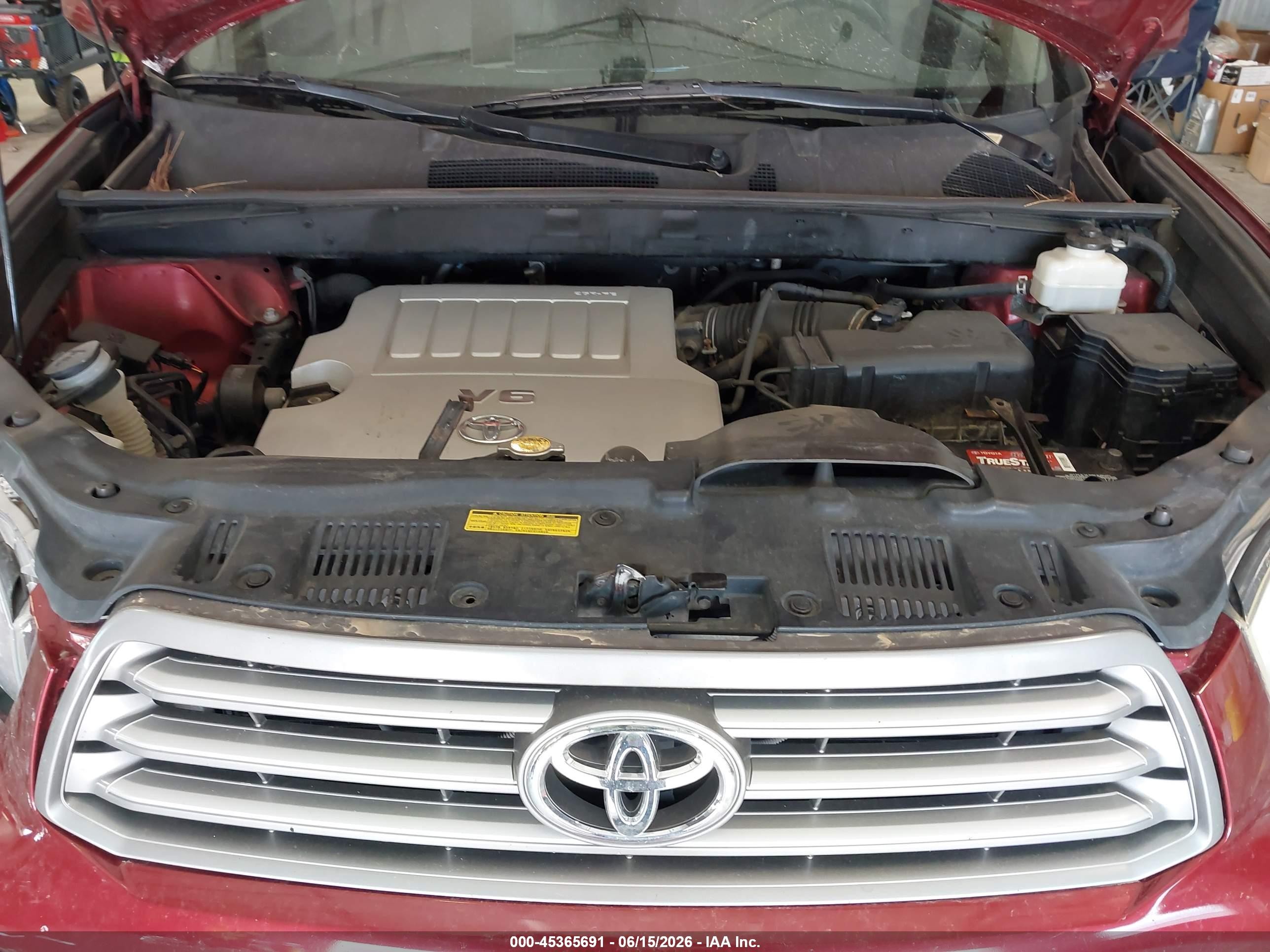 2010 Toyota Highlander Se V6 Red vin: 5TDJK3EH9AS032345
