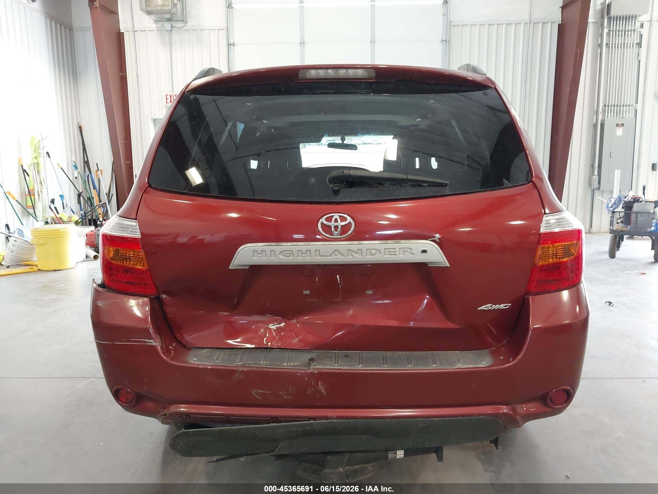 2010 Toyota Highlander Se V6 Red vin: 5TDJK3EH9AS032345