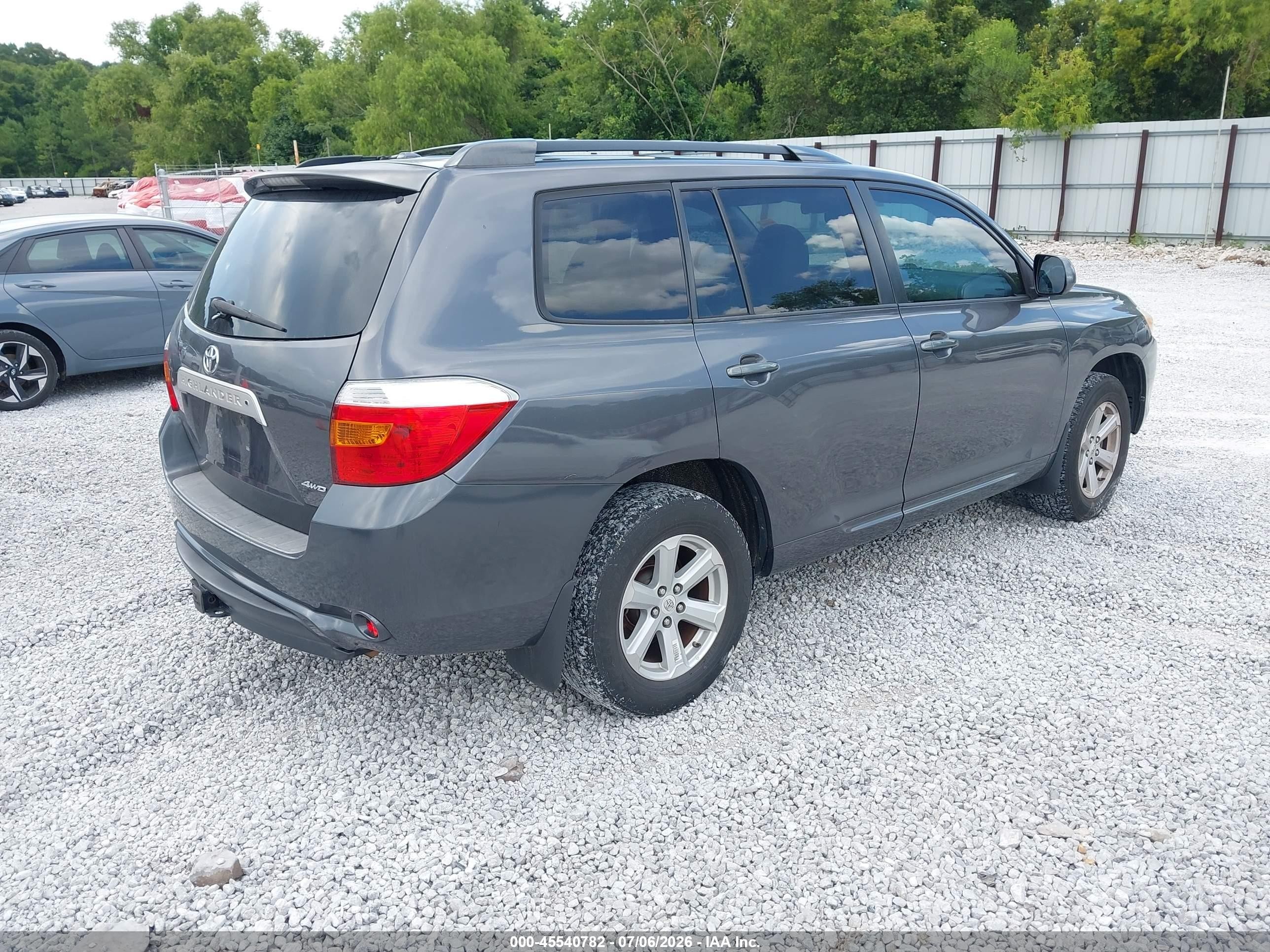 2010 Toyota Highlander Se V6 Gray vin: 5TDJK3EHXAS008569