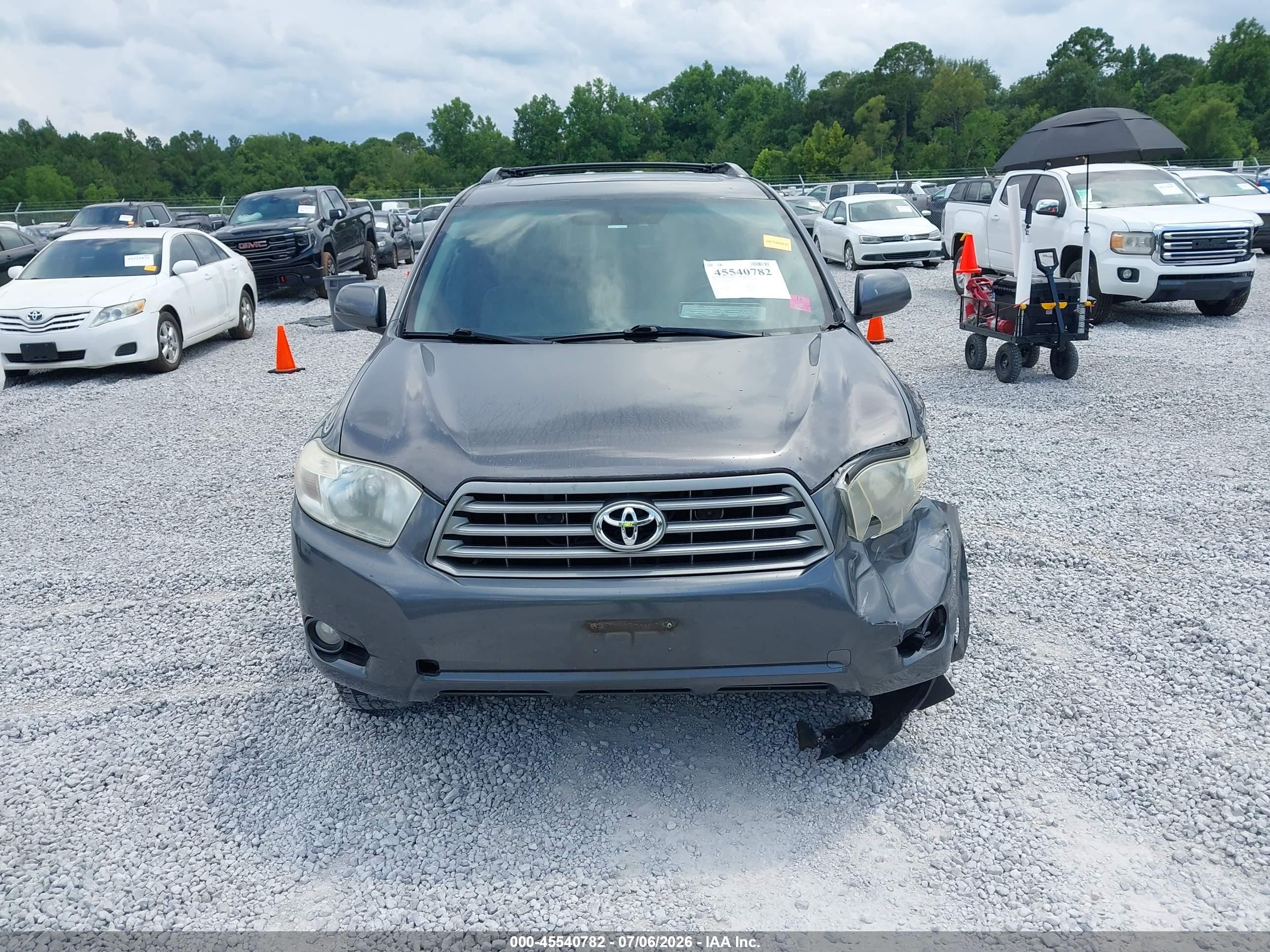 2010 Toyota Highlander Se V6 Gray vin: 5TDJK3EHXAS008569