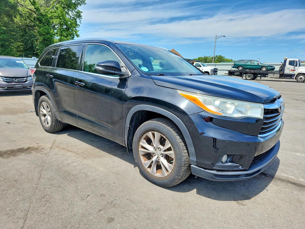 2014 Toyota Highlander Xle Black vin: 5TDJKRFH0ES035920
