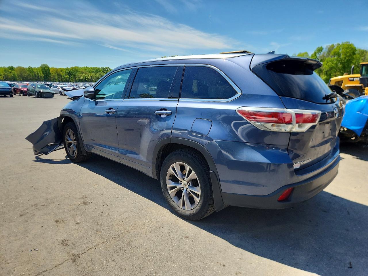 2014 Toyota Highlander Xle Blue vin: 5TDJKRFH0ES042009