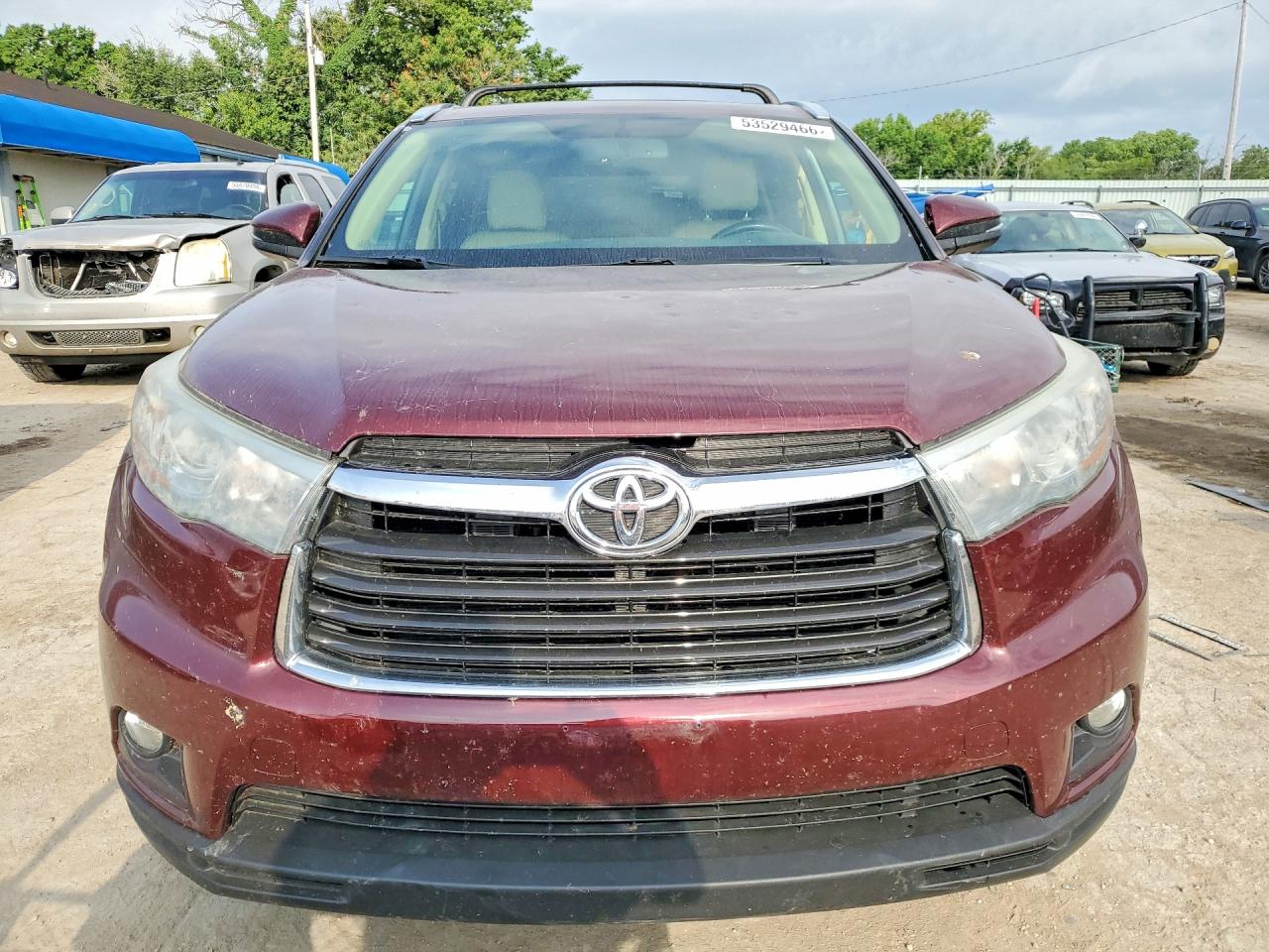 2015 Toyota Highlander Xle Maroon vin: 5TDJKRFH0FS158943