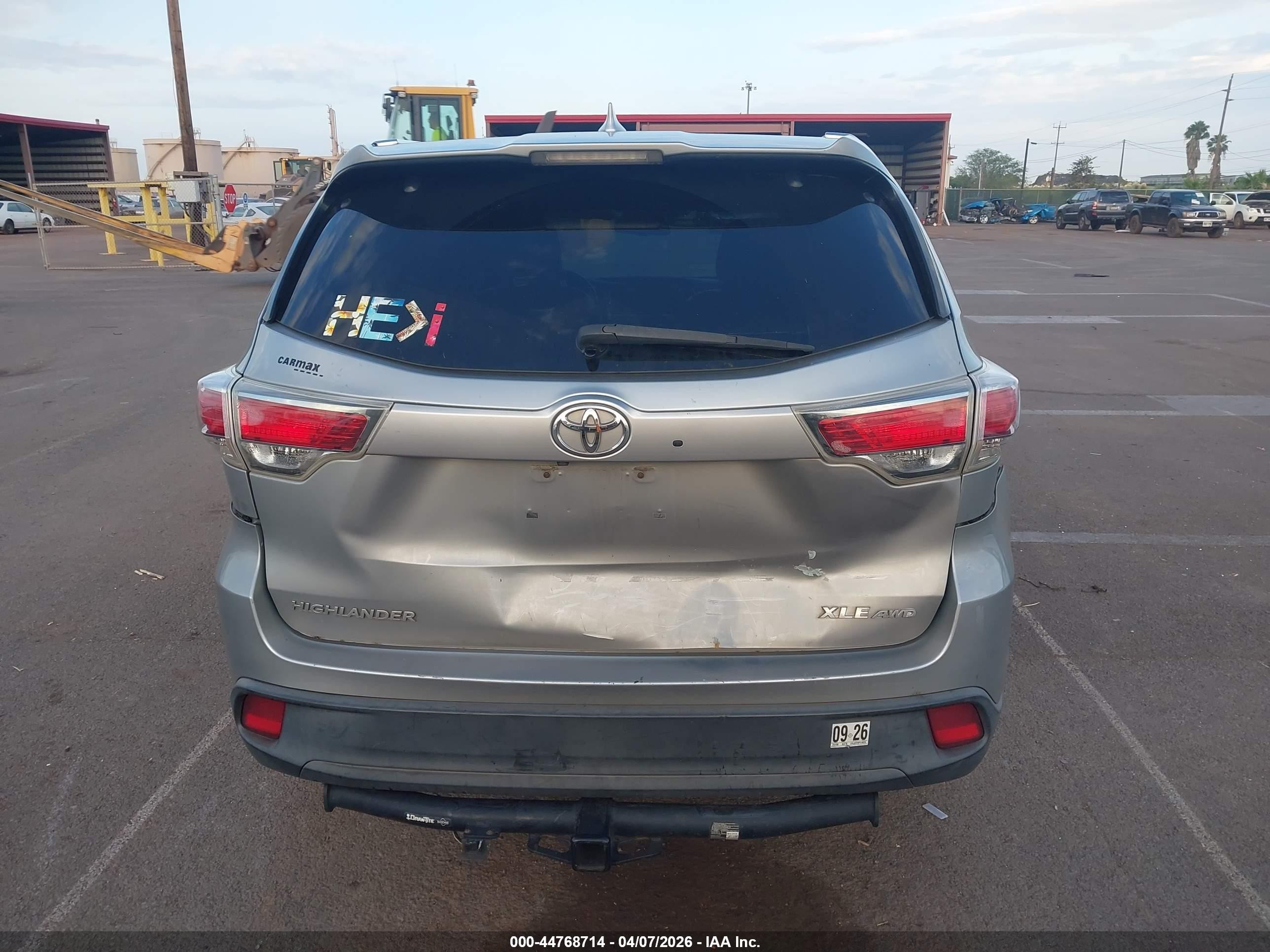 2015 Toyota Highlander Xle V6 Silver vin: 5TDJKRFH0FS186919