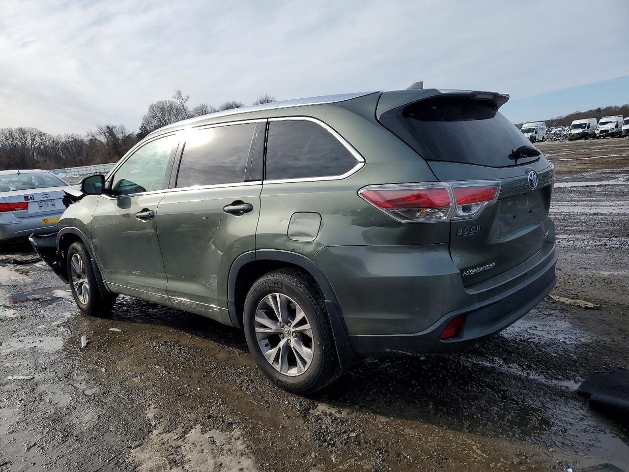 2015 Toyota Highlander Xle Green vin: 5TDJKRFH0FS200656