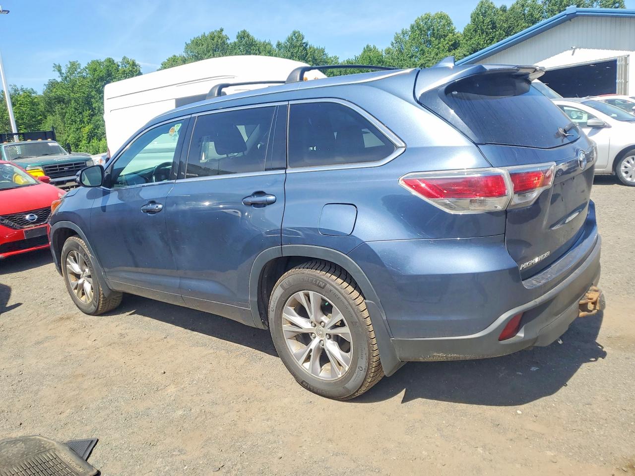 2014 Toyota Highlander Xle Blue vin: 5TDJKRFH1ES008922