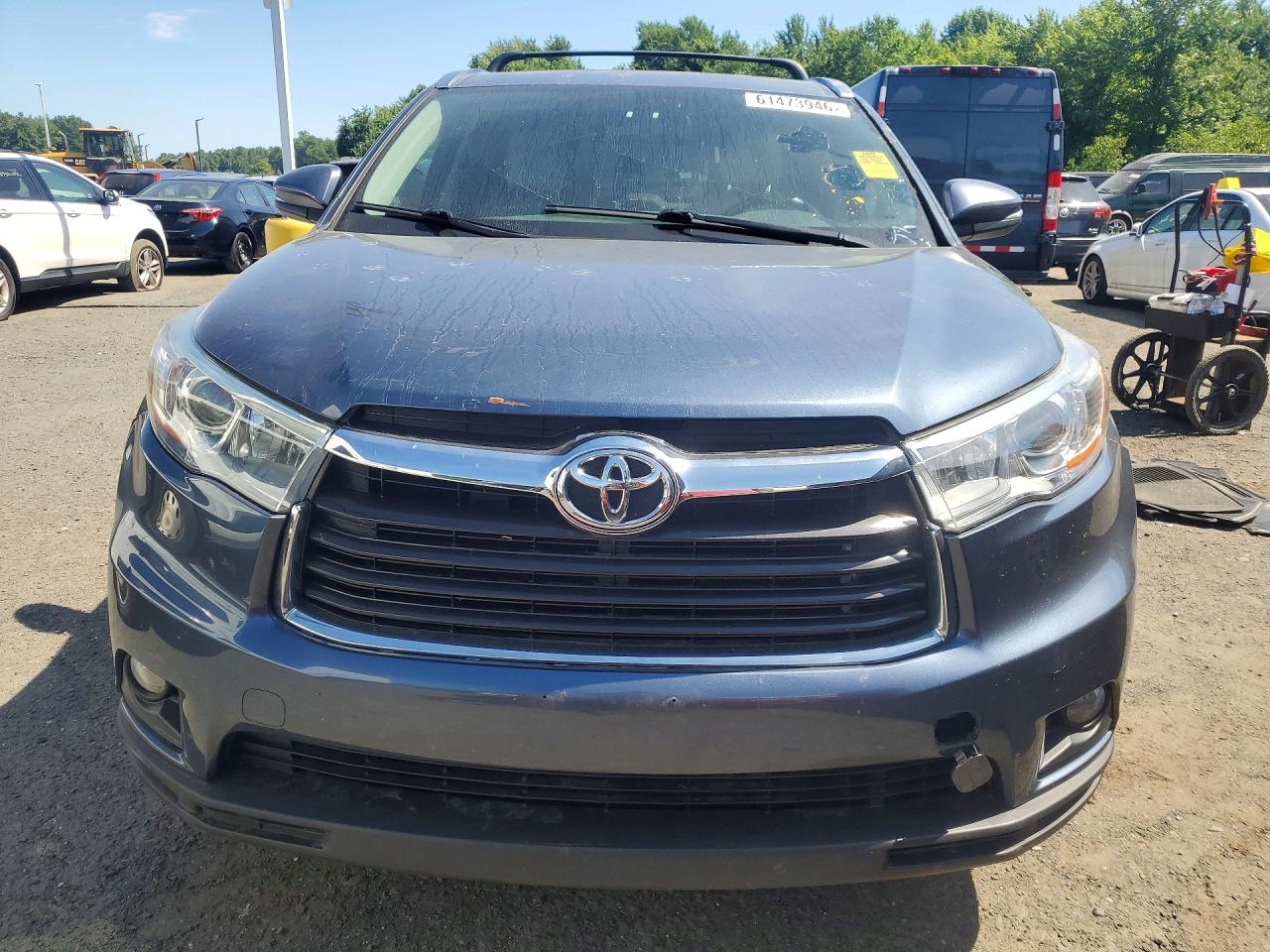 2014 Toyota Highlander Xle Blue vin: 5TDJKRFH1ES008922