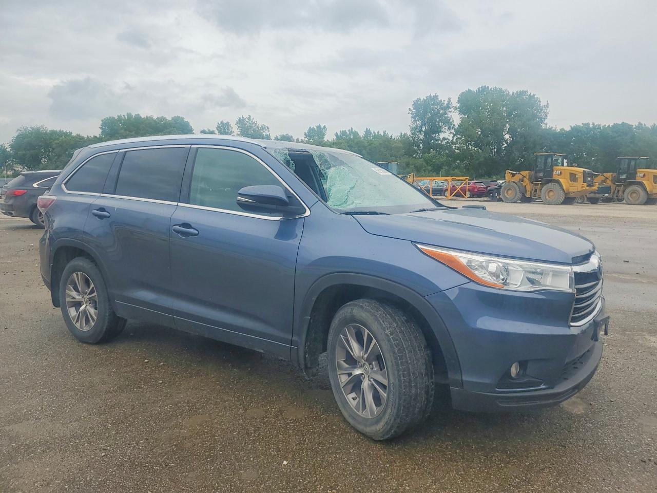 2015 Toyota Highlander Xle Blue vin: 5TDJKRFH1FS077031