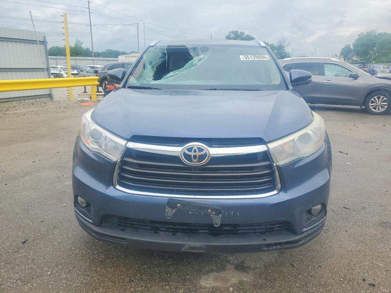 2015 Toyota Highlander Xle Blue vin: 5TDJKRFH1FS077031