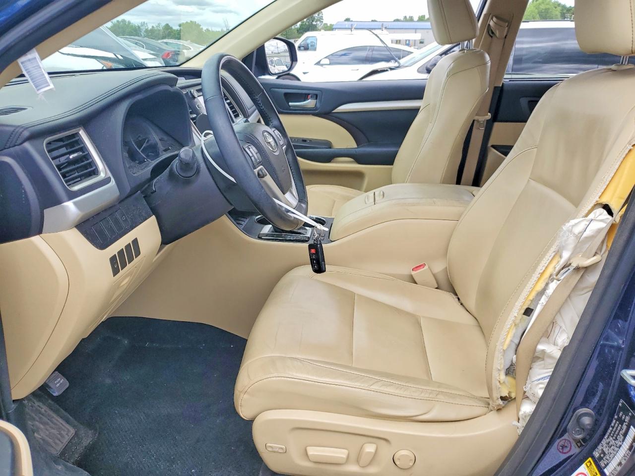 2015 Toyota Highlander Xle Blue vin: 5TDJKRFH1FS091799
