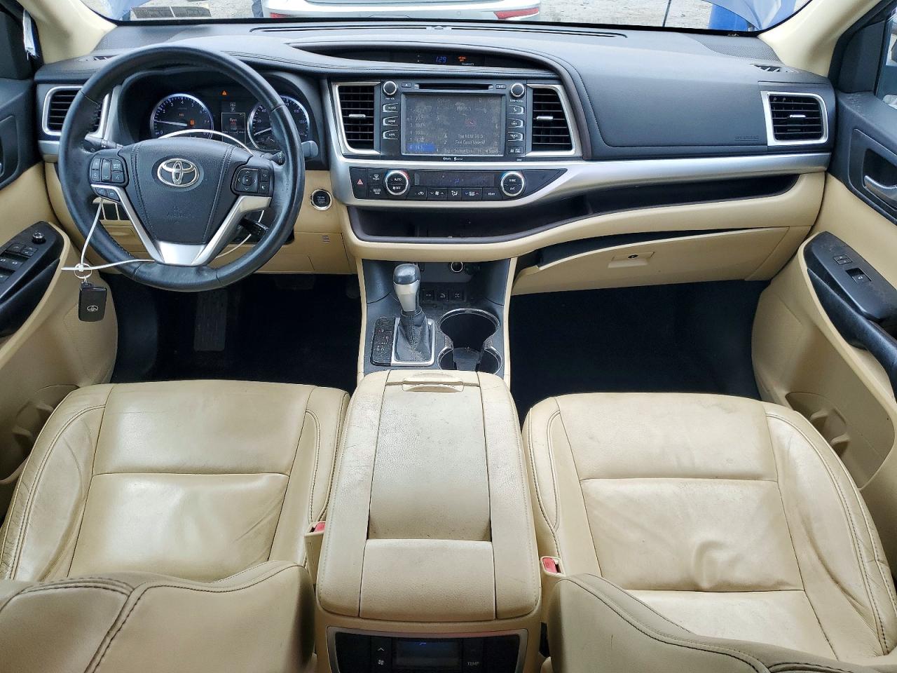 2015 Toyota Highlander Xle Blue vin: 5TDJKRFH1FS091799