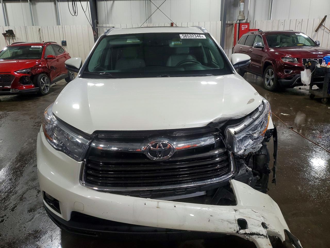 2015 Toyota Highlander Xle Белый vin: 5TDJKRFH1FS143836