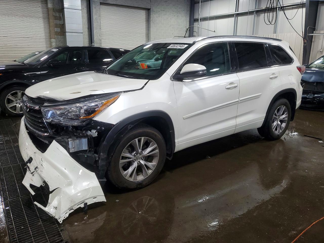 2015 Toyota Highlander Xle Белый vin: 5TDJKRFH1FS143836