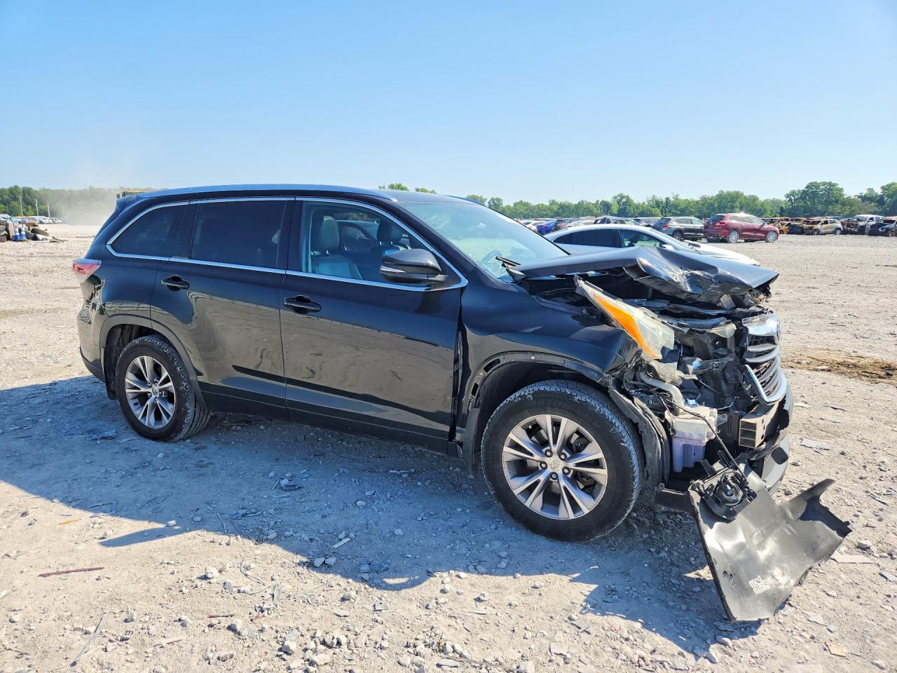 2015 Toyota Highlander Xle Black vin: 5TDJKRFH1FS147224