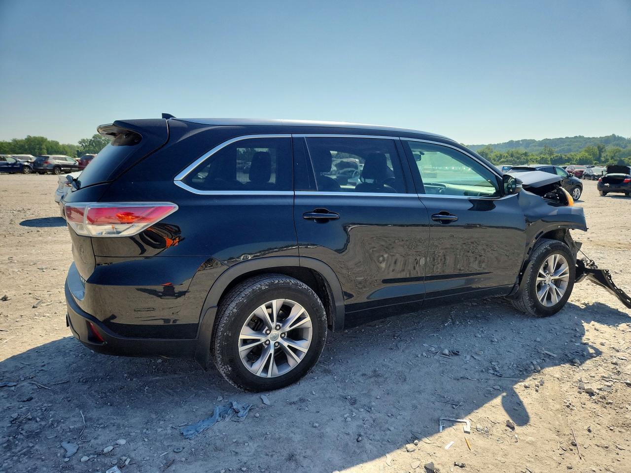 2015 Toyota Highlander Xle Black vin: 5TDJKRFH1FS147224
