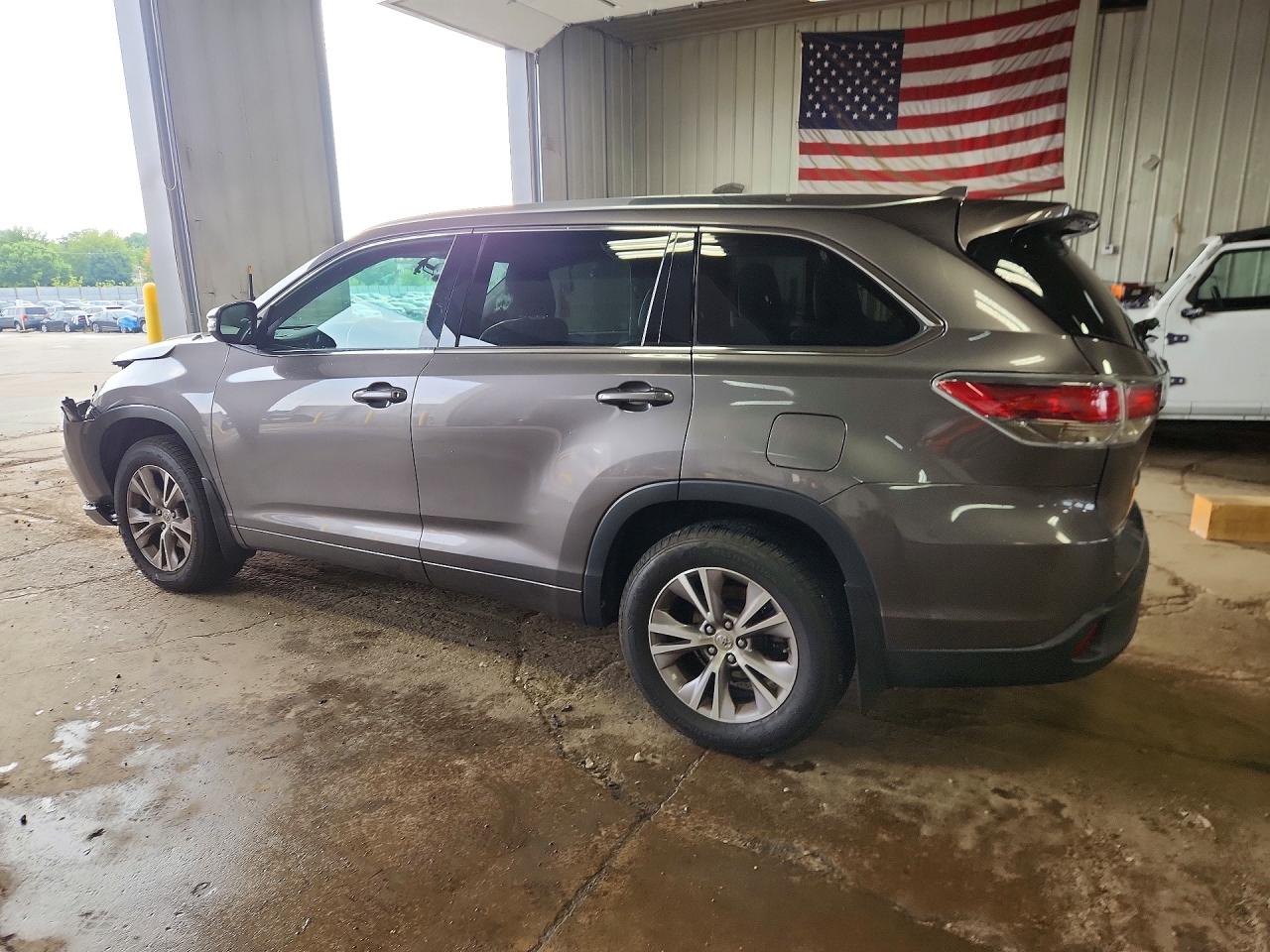 2015 Toyota Highlander Xle Gray vin: 5TDJKRFH1FS147675