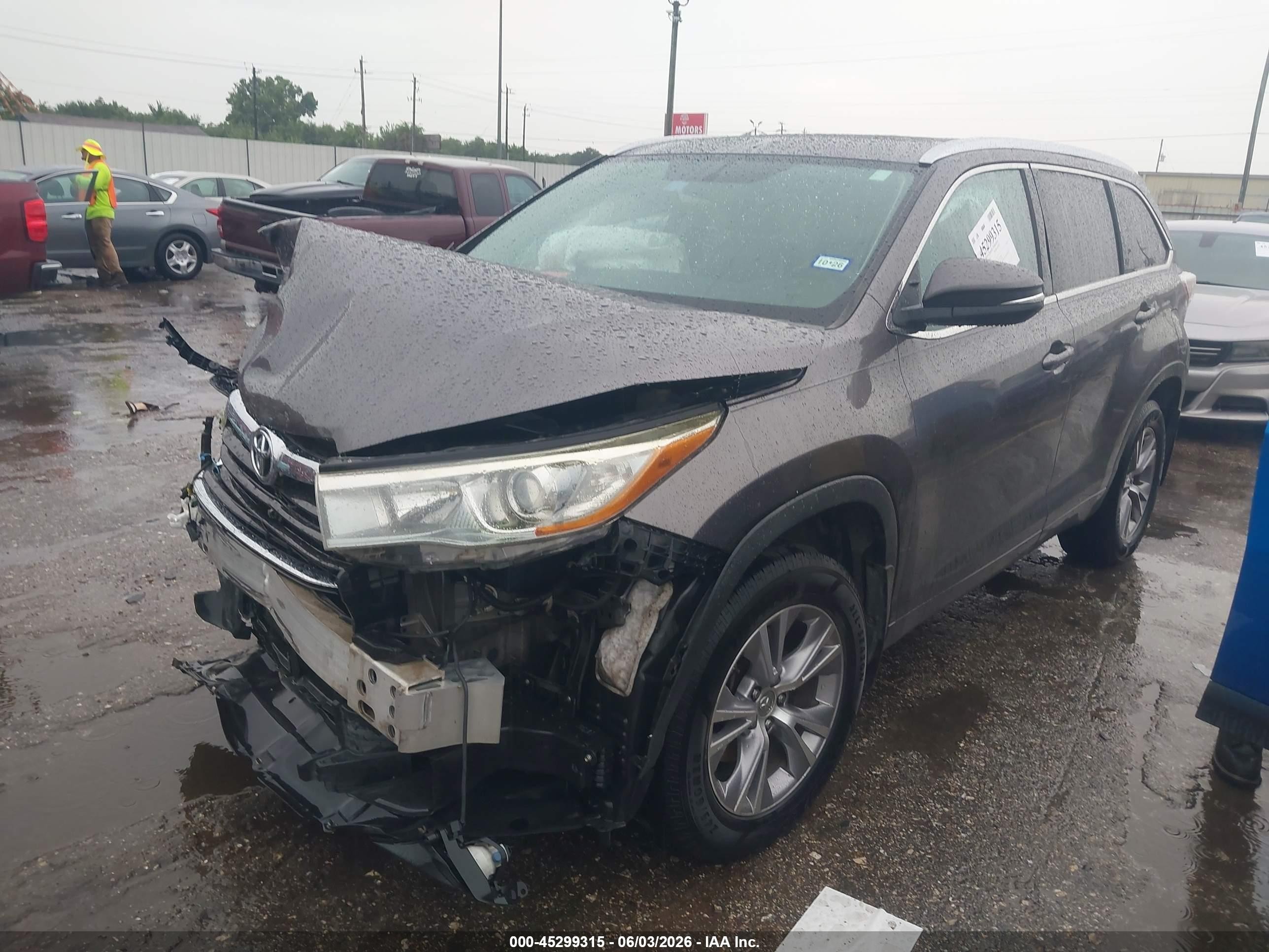 2015 Toyota Highlander Xle V6 Gray vin: 5TDJKRFH1FS150849