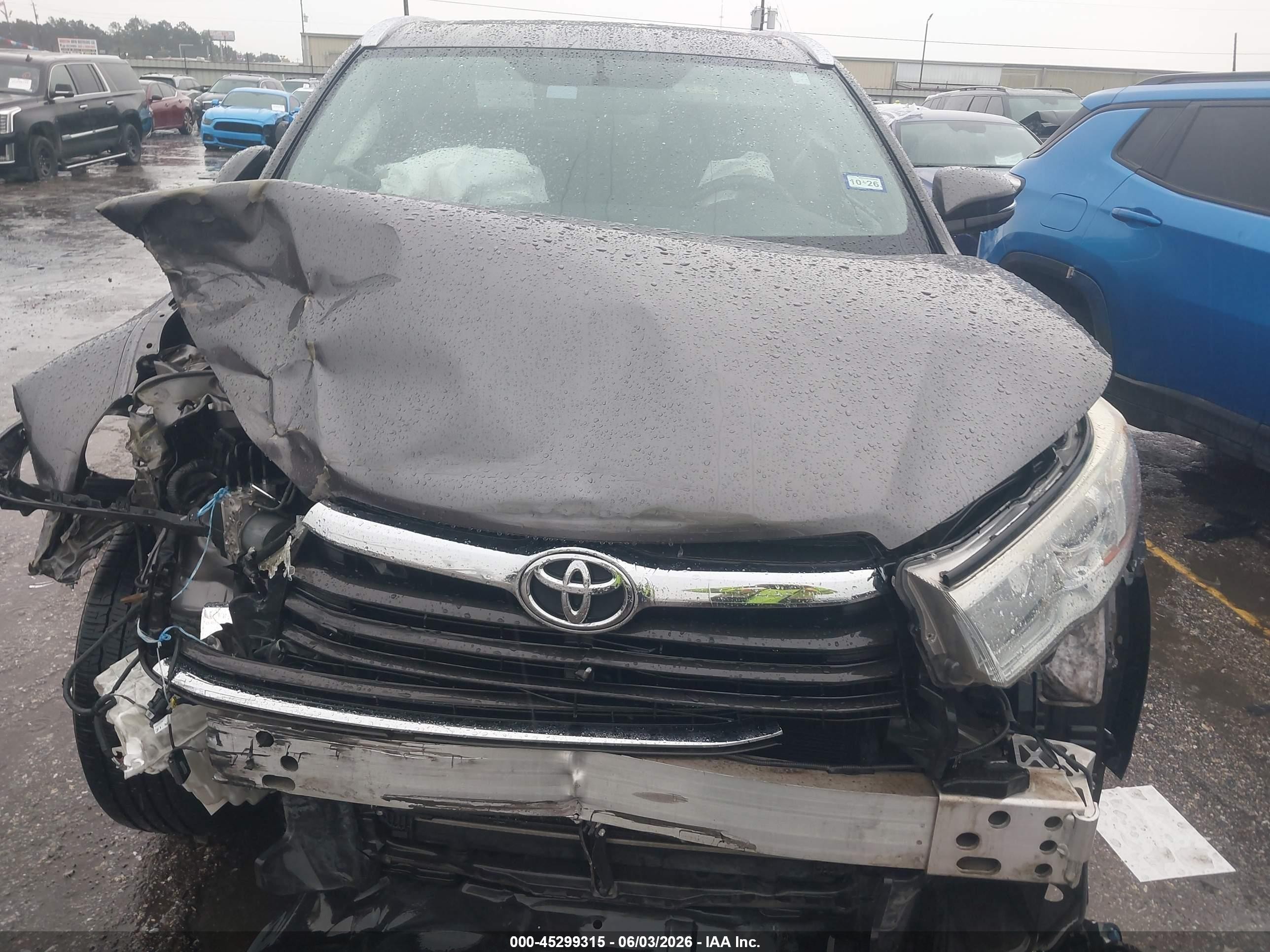 2015 Toyota Highlander Xle V6 Gray vin: 5TDJKRFH1FS150849