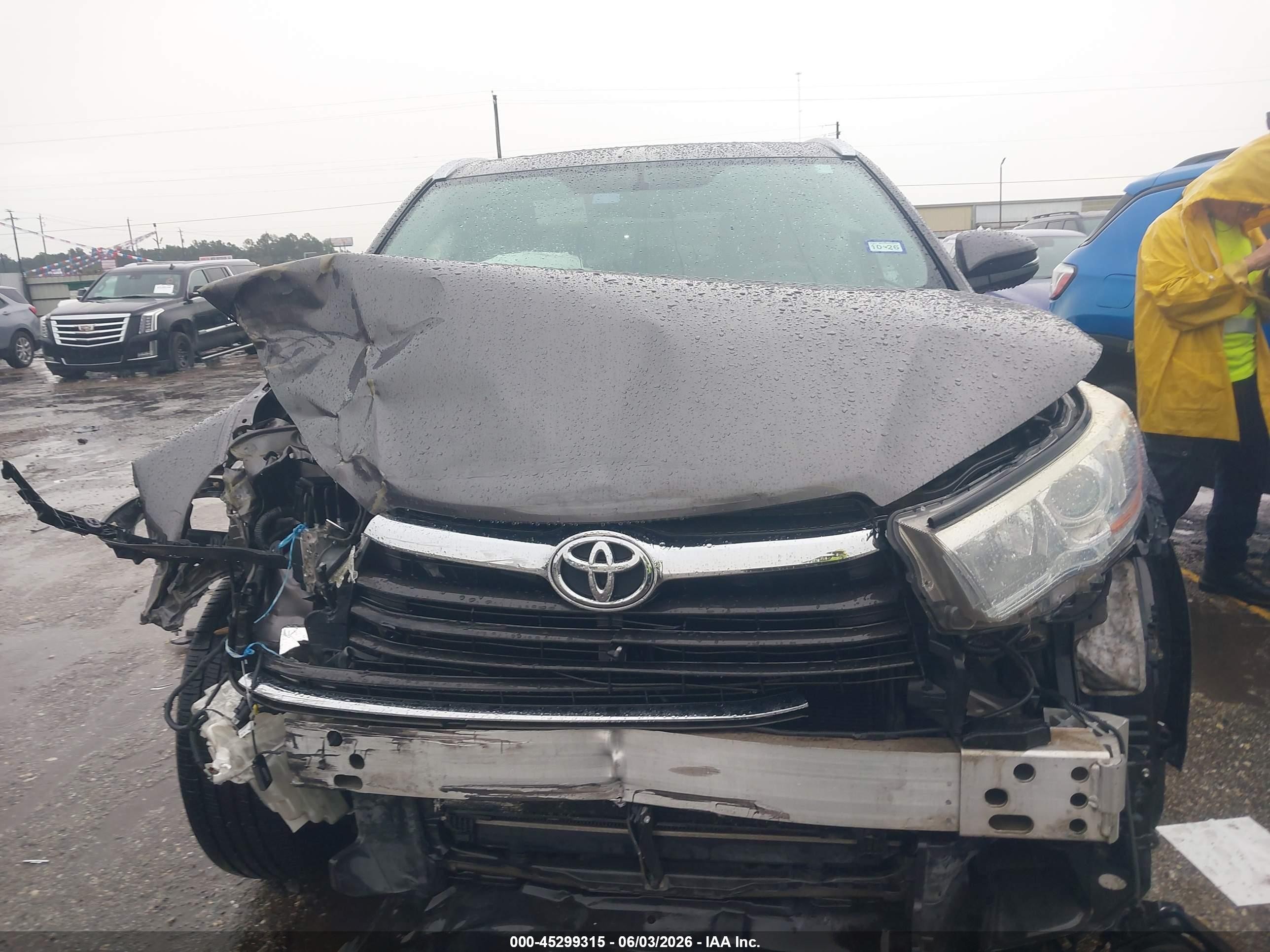 2015 Toyota Highlander Xle V6 Gray vin: 5TDJKRFH1FS150849