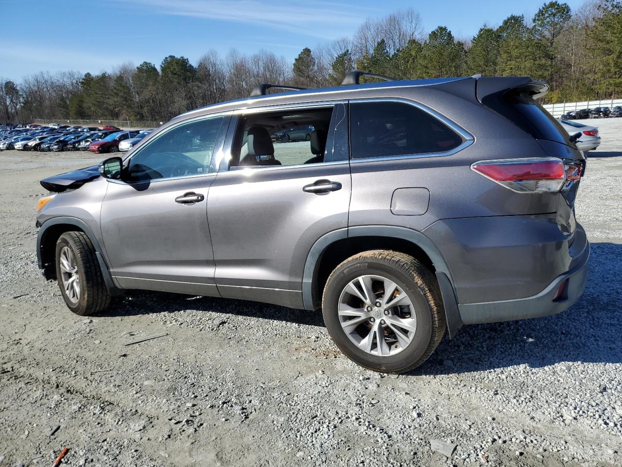 2015 Toyota Highlander Xle Gray vin: 5TDJKRFH1FS220589