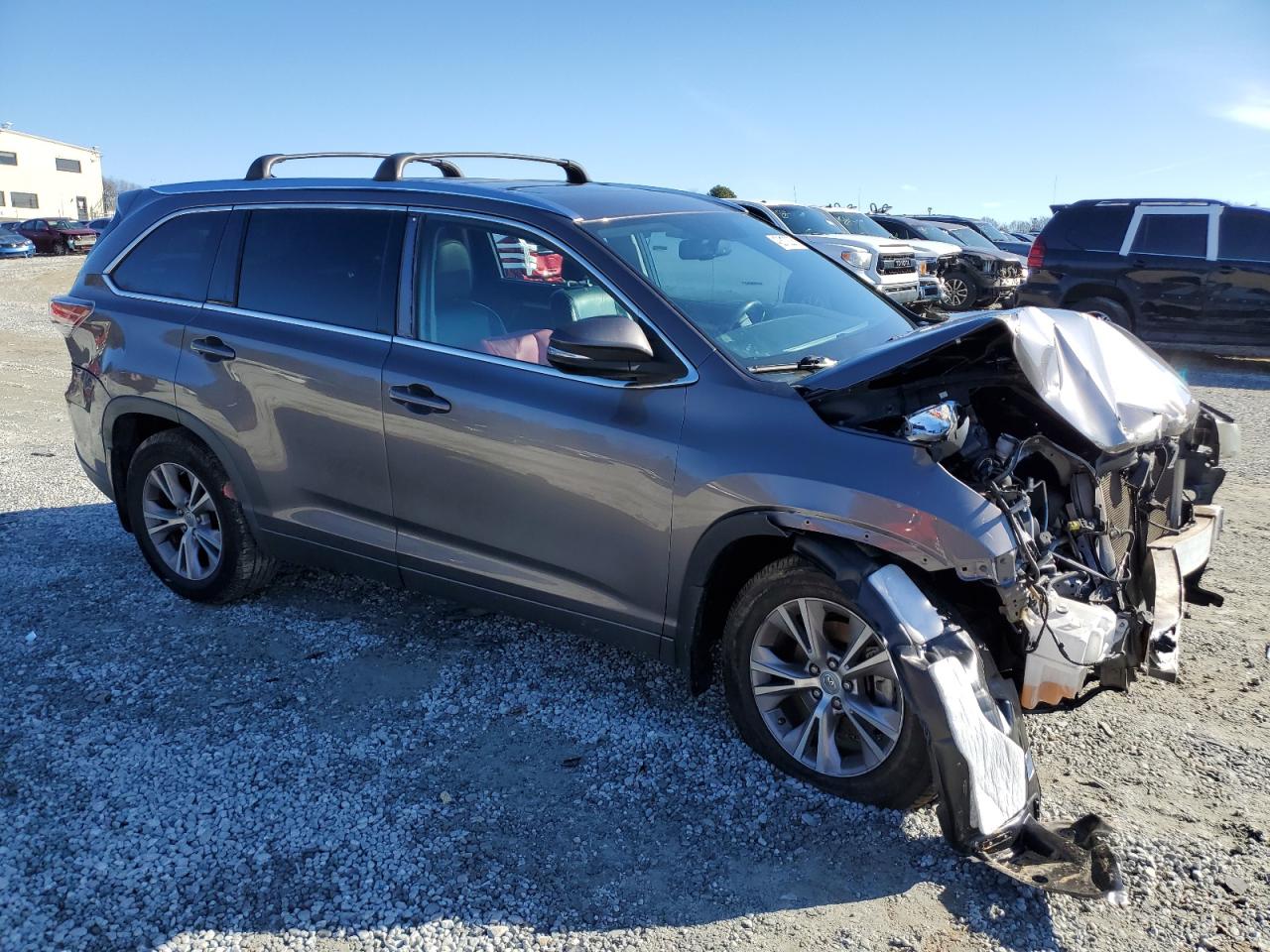 2015 Toyota Highlander Xle Gray vin: 5TDJKRFH1FS220589