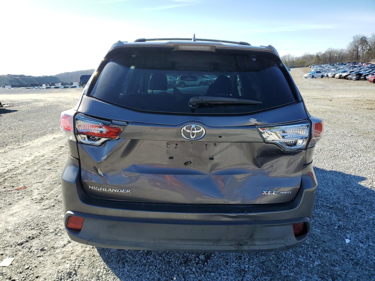 2015 Toyota Highlander Xle Gray vin: 5TDJKRFH1FS220589