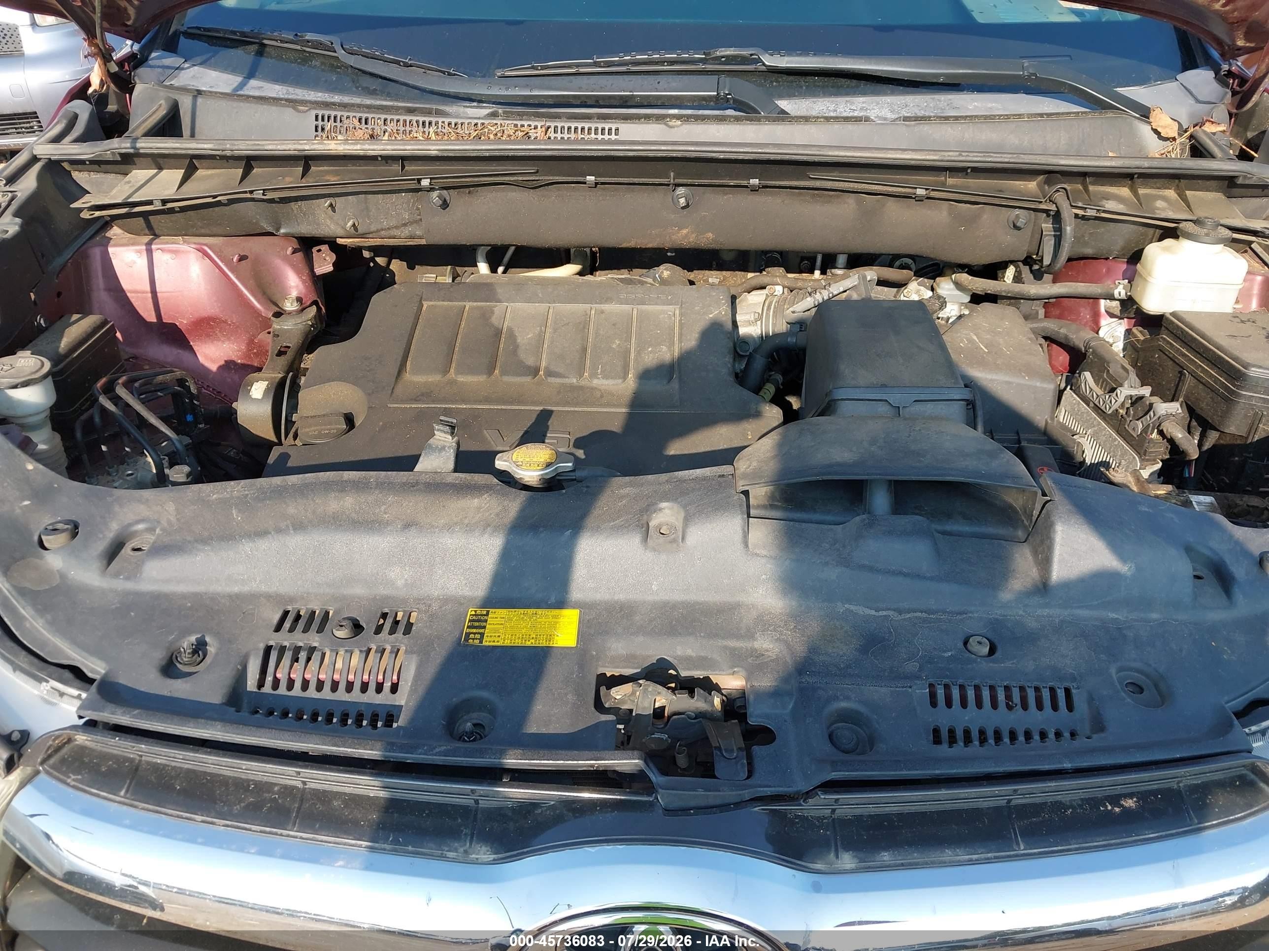 2014 Toyota Highlander Xle V6 Красный vin: 5TDJKRFH2ES014146